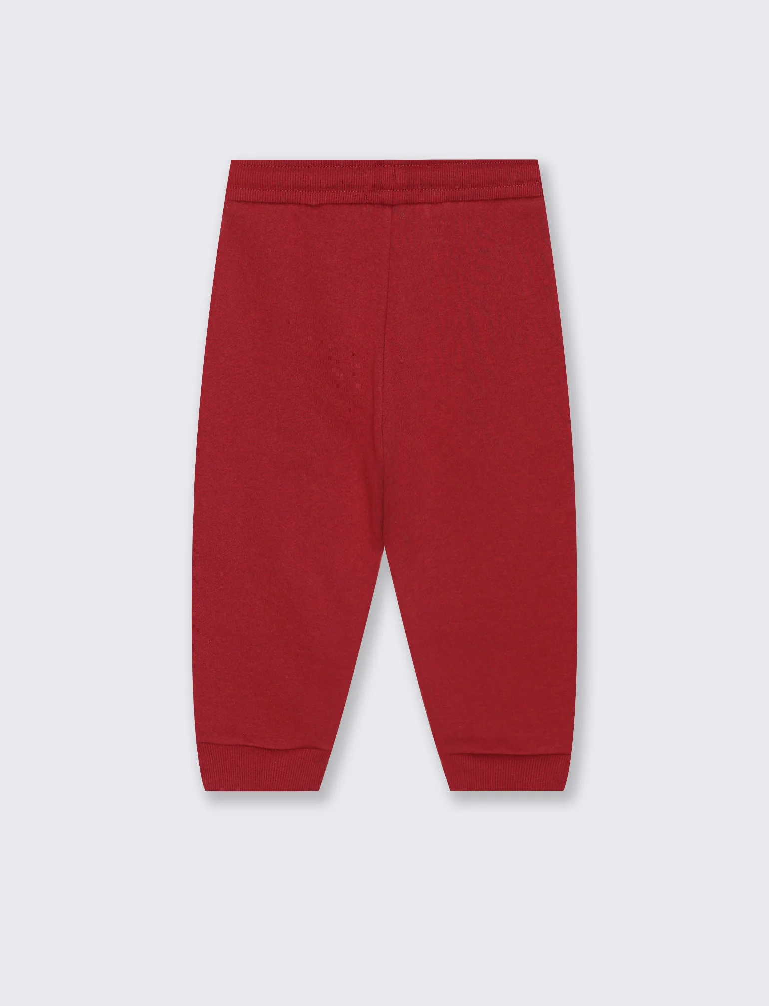 Jogger sportivi con stampa e costina - Rosso india - Image 2
