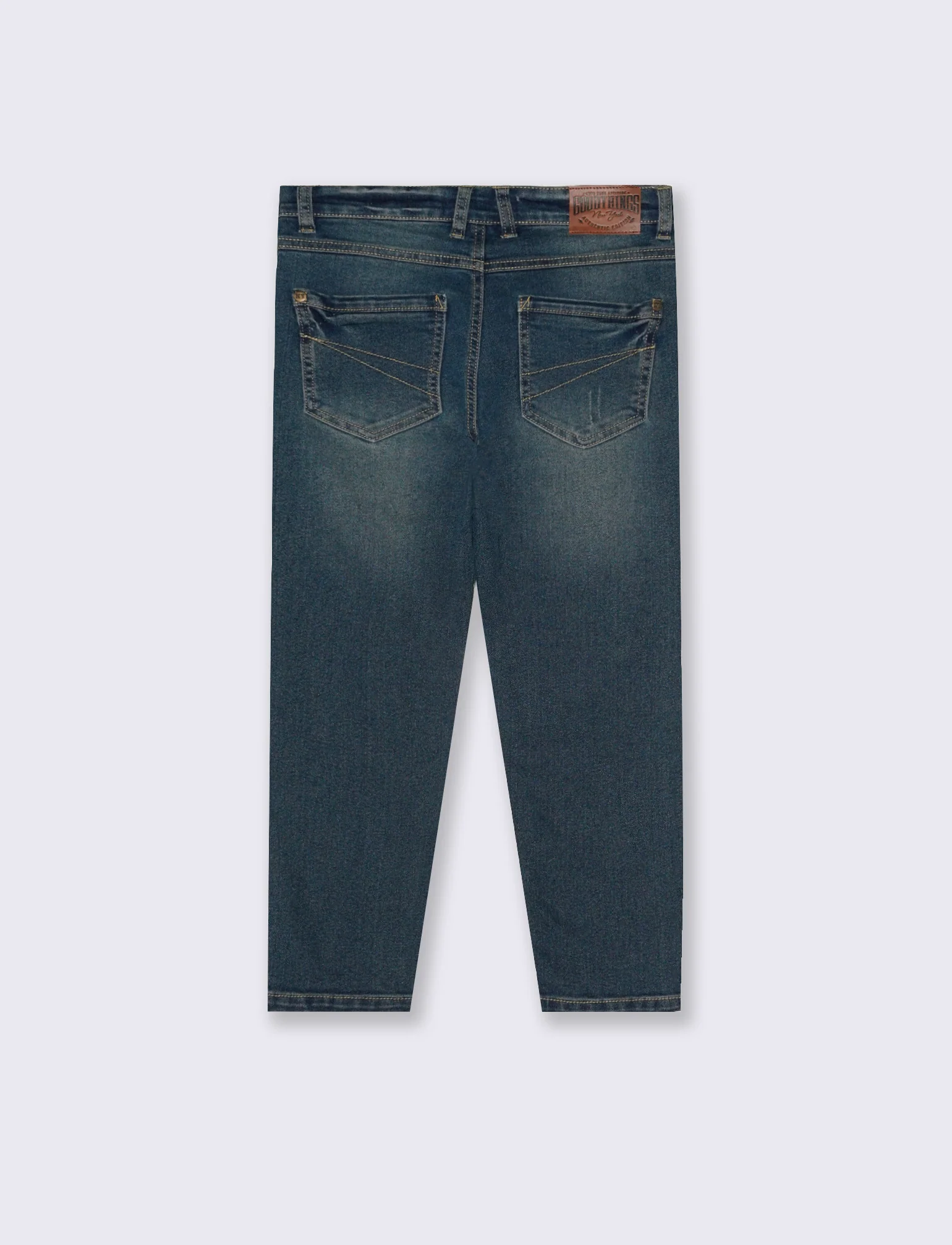 Jogging denim skinny con stile college - DENIM SCURO - Image 2
