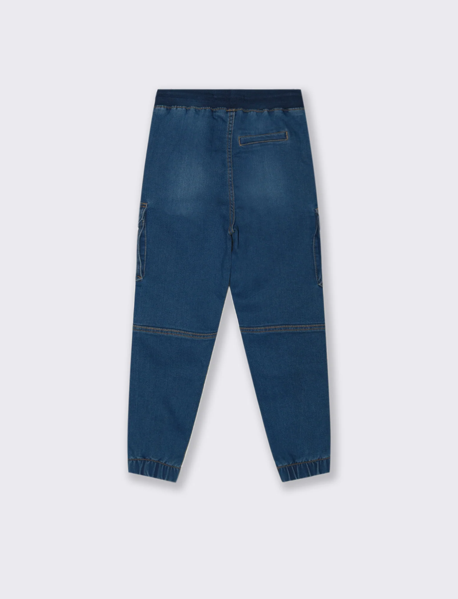 Jogging in denim con tasconi. - Denim - Image 3