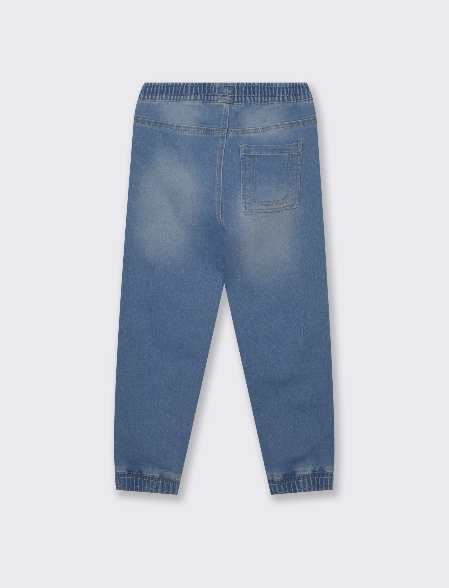 Jogging in denim con vita elasticizzata - Denim - Image 2