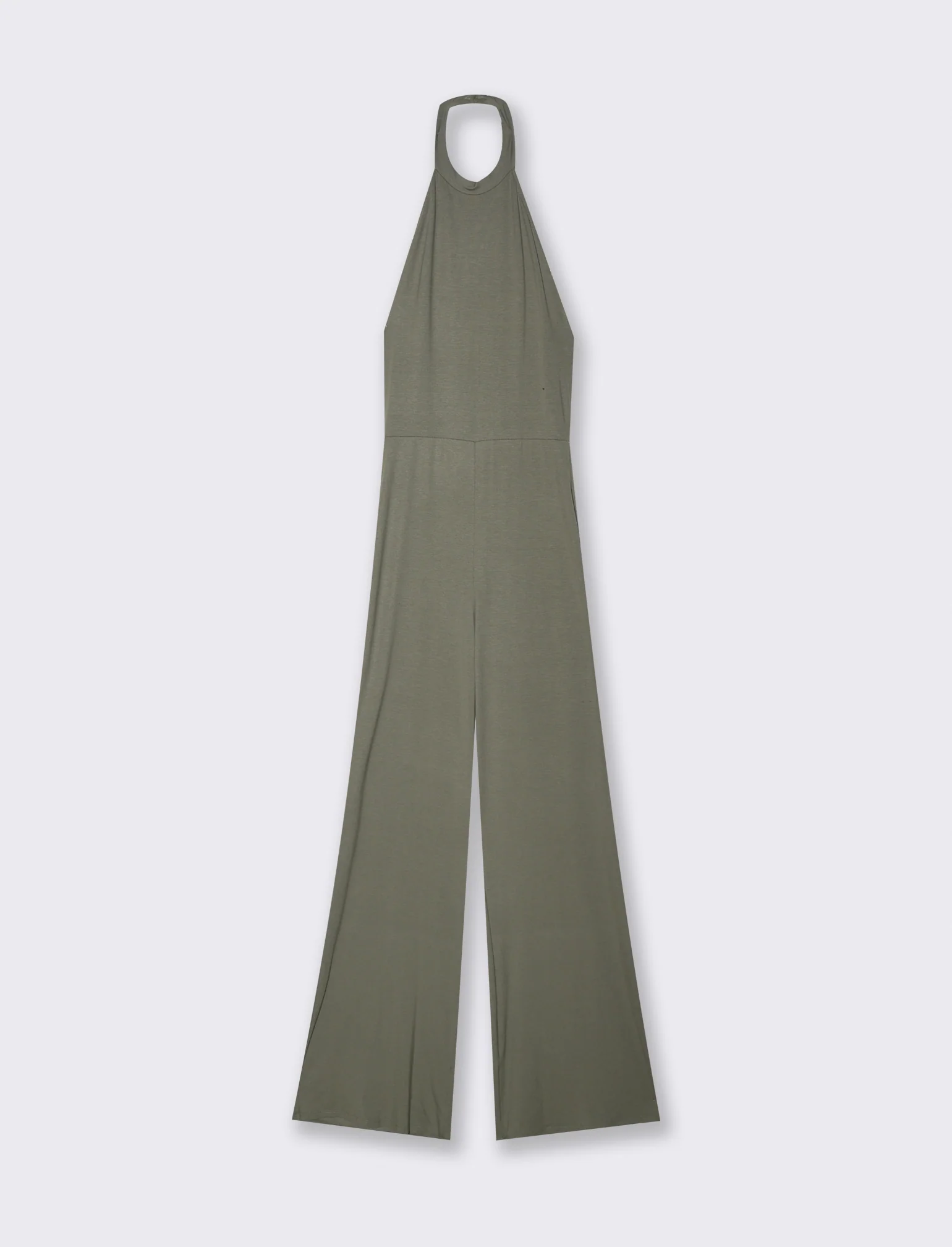 Jump suit con scollo halterneck - Verde salvia