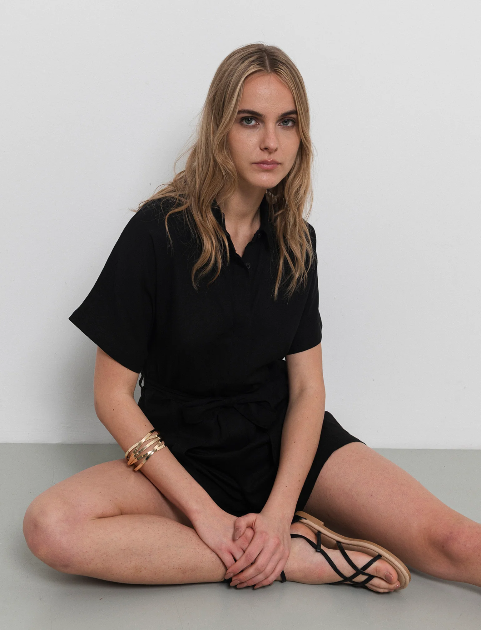 Jumpsuit corta da donna - Nero