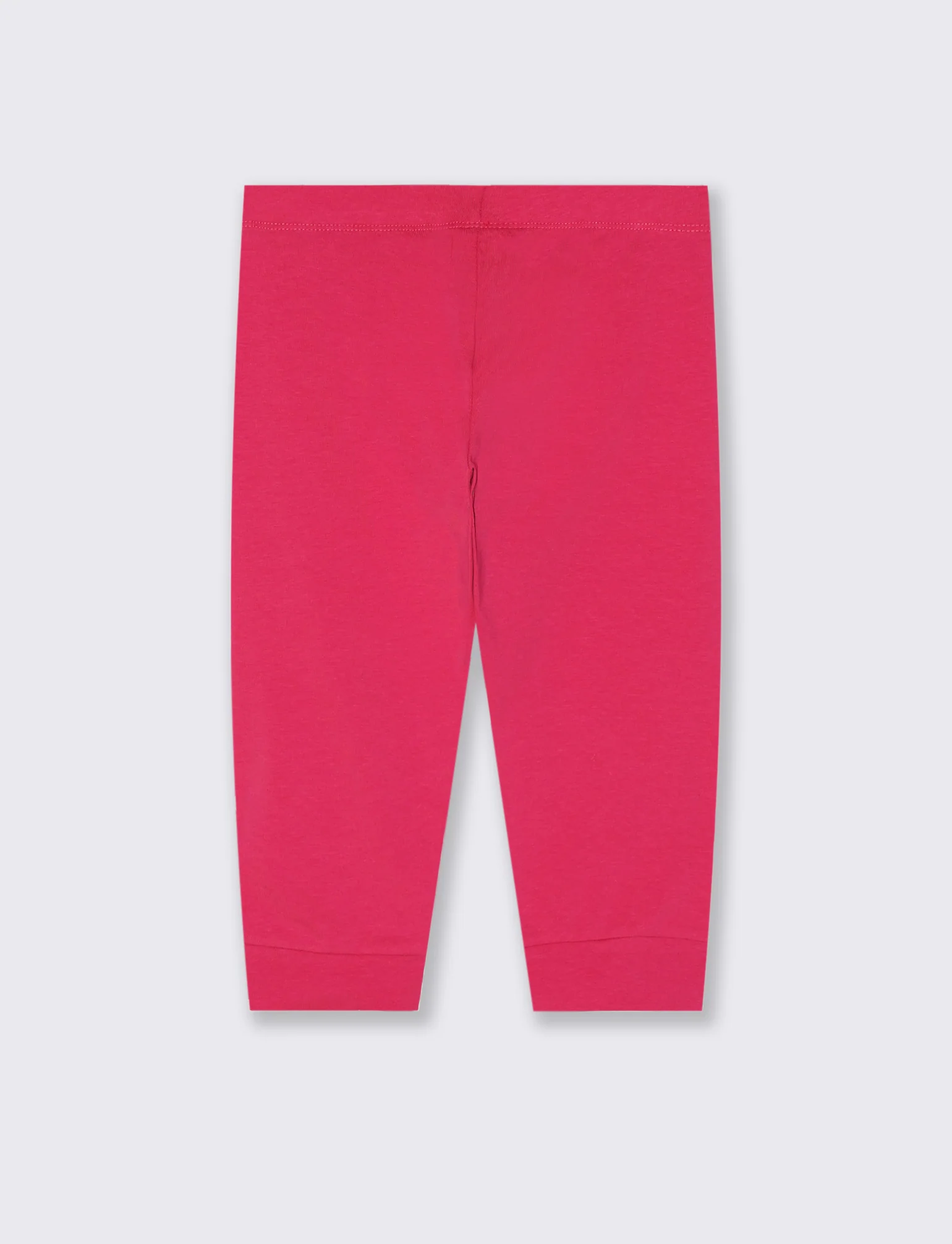 Leggings 3/4 da bambina con fiocco - Fuxia - Image 2