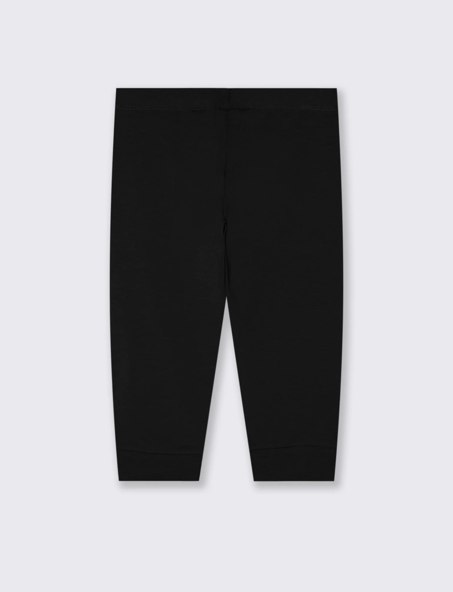 Leggings 3/4 da bambina con fiocco - Nero - Image 2