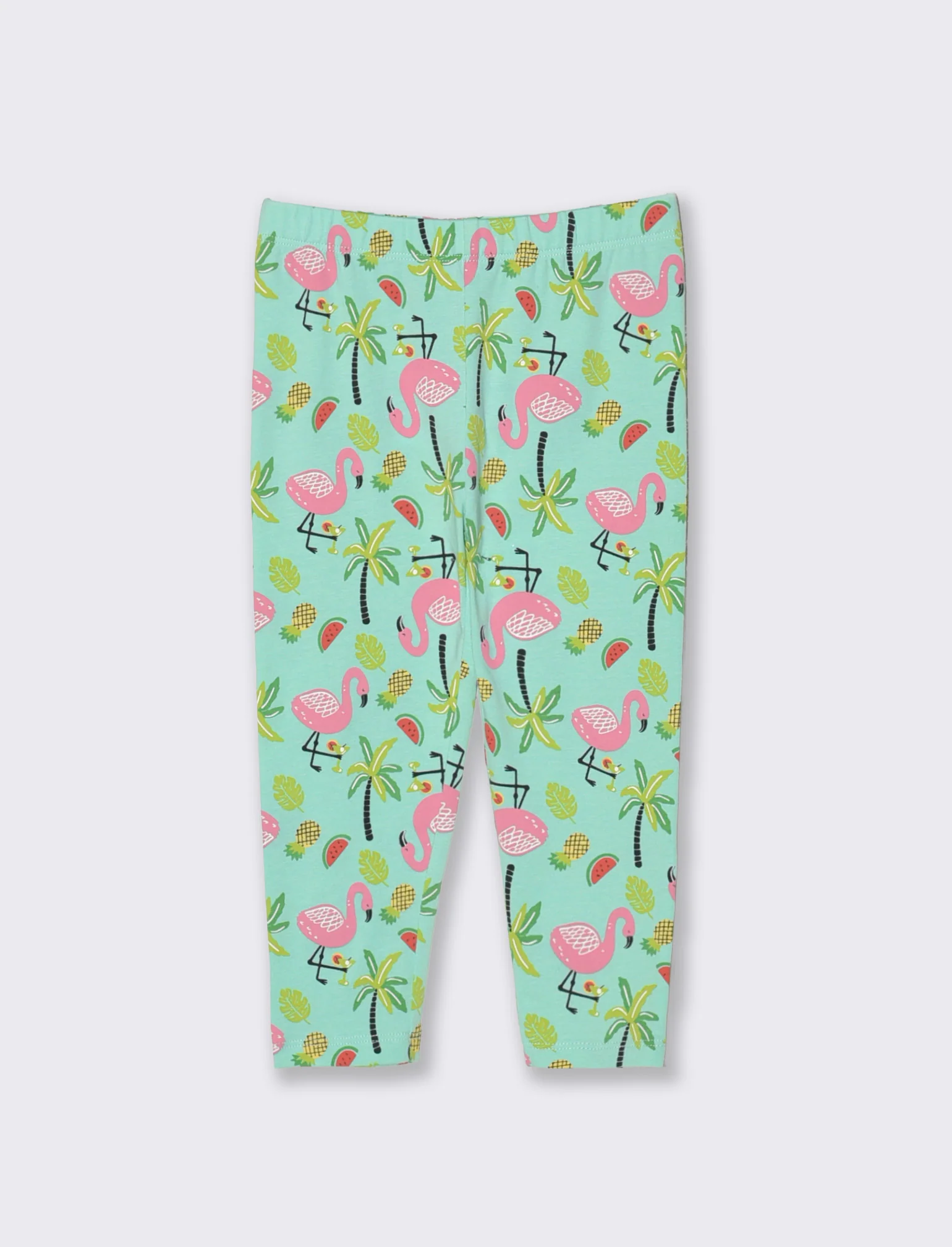 Leggings a fantasia in jersey elastico - Verde - Image 2