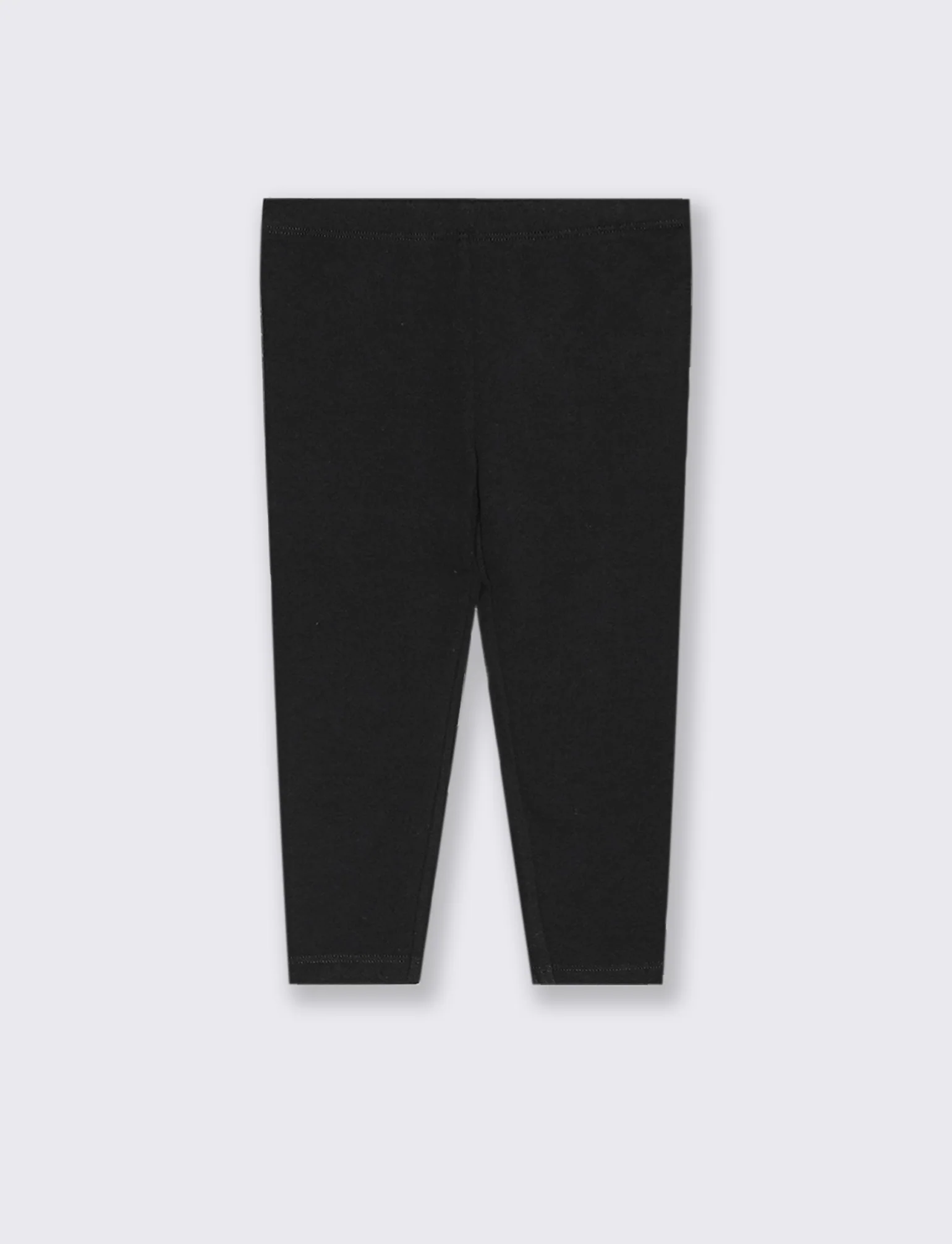 Leggings basici in tinta unita - Nero - Image 2