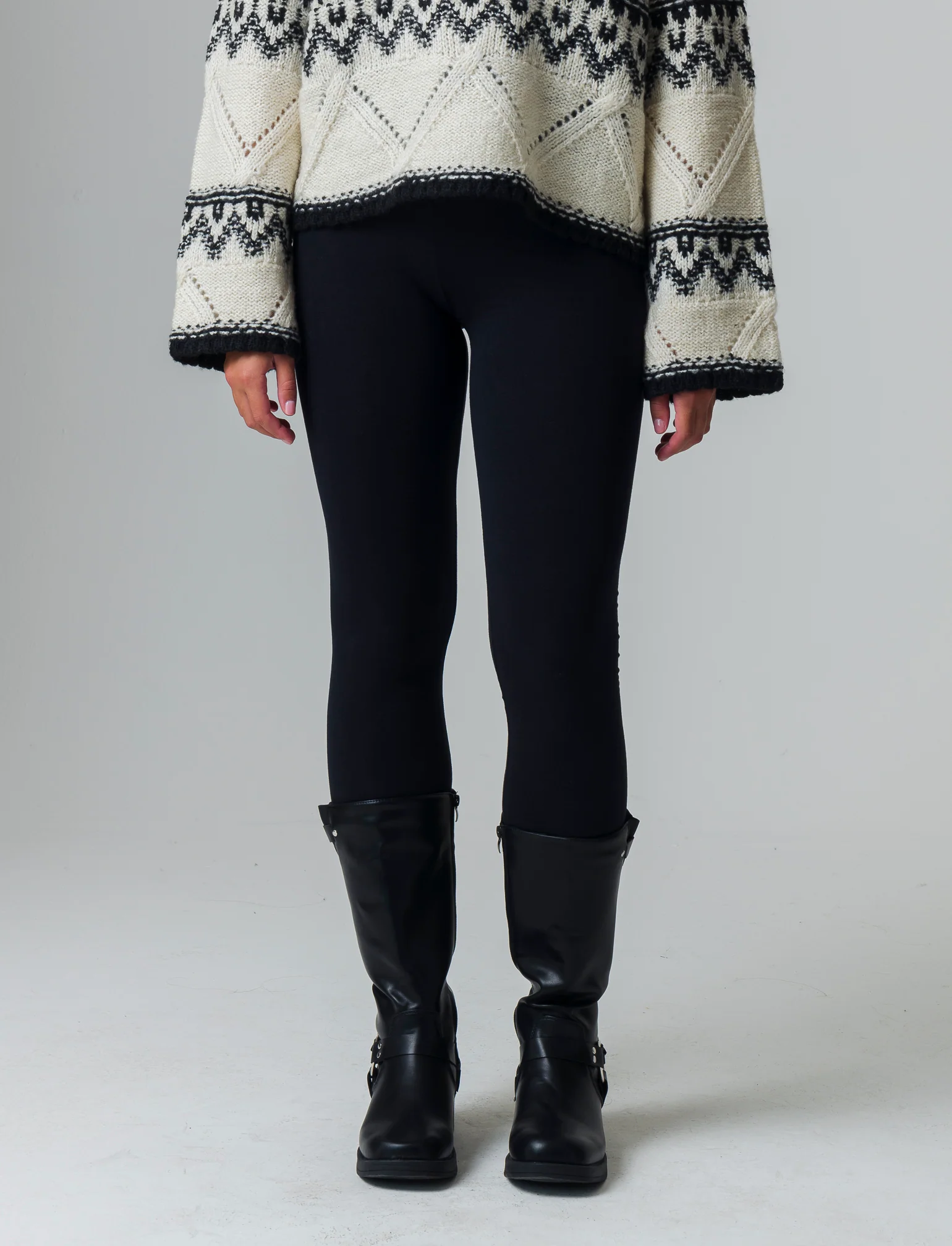 Leggings basico da donna - Nero - Image 3