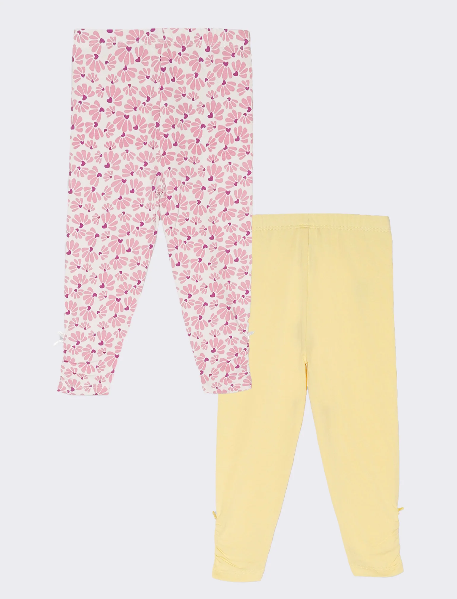 Leggings BIPACK da neonata - Giallo - Image 2