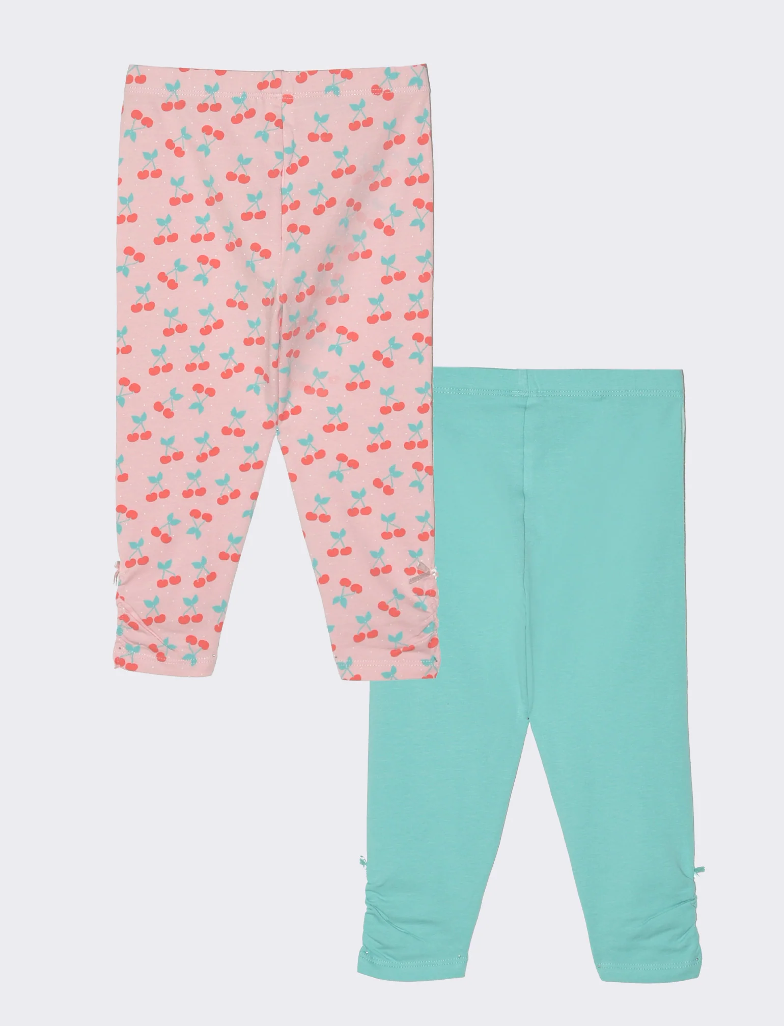 Leggings BIPACK da neonata - Verde acqua - Image 2