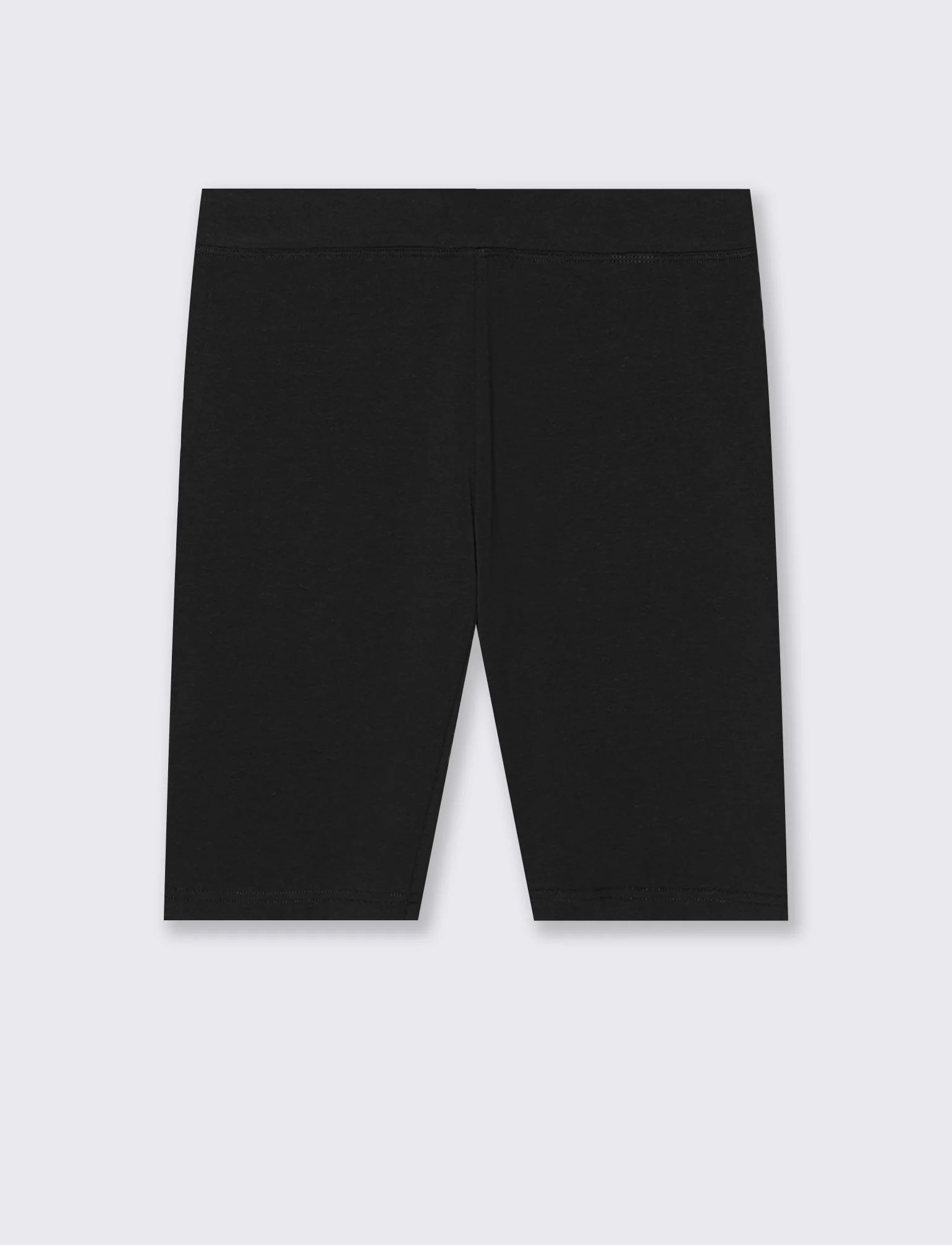 Leggings Ciclista con Fascia Elastico Vita - Nero