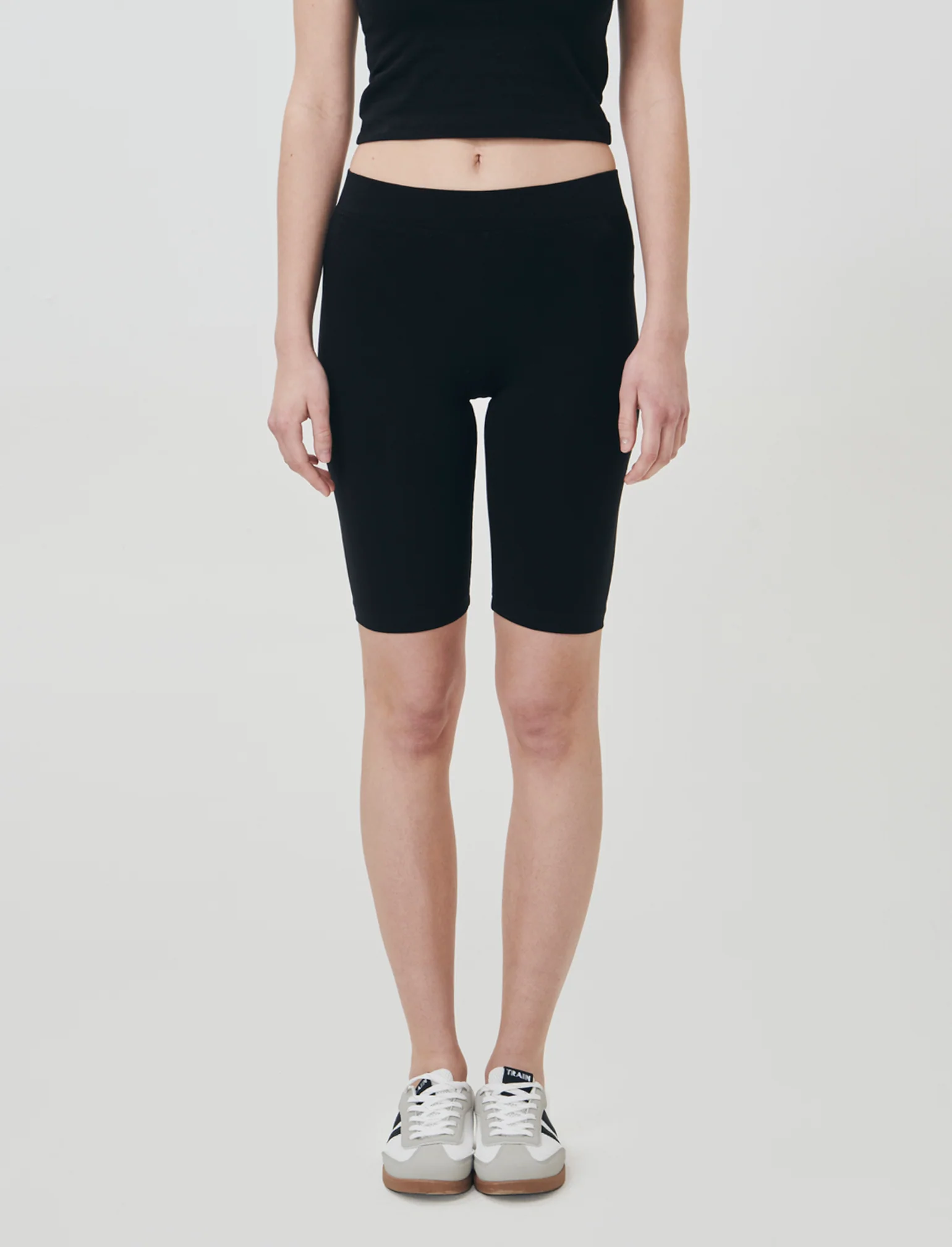 Leggings Ciclista con Fascia Elastico Vita - Nero - Image 4
