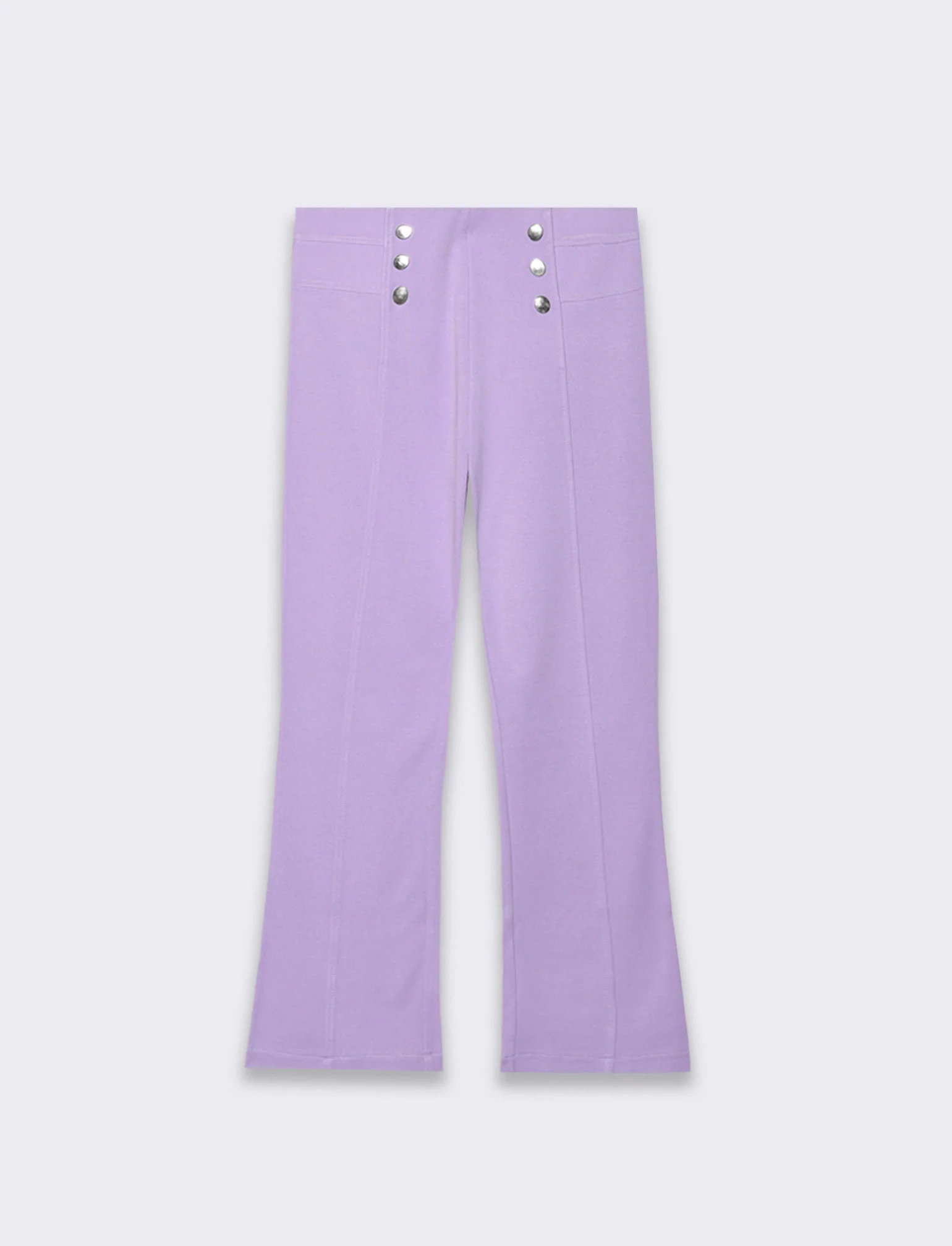 Leggings colorato in punto milano da bambina - Lilla