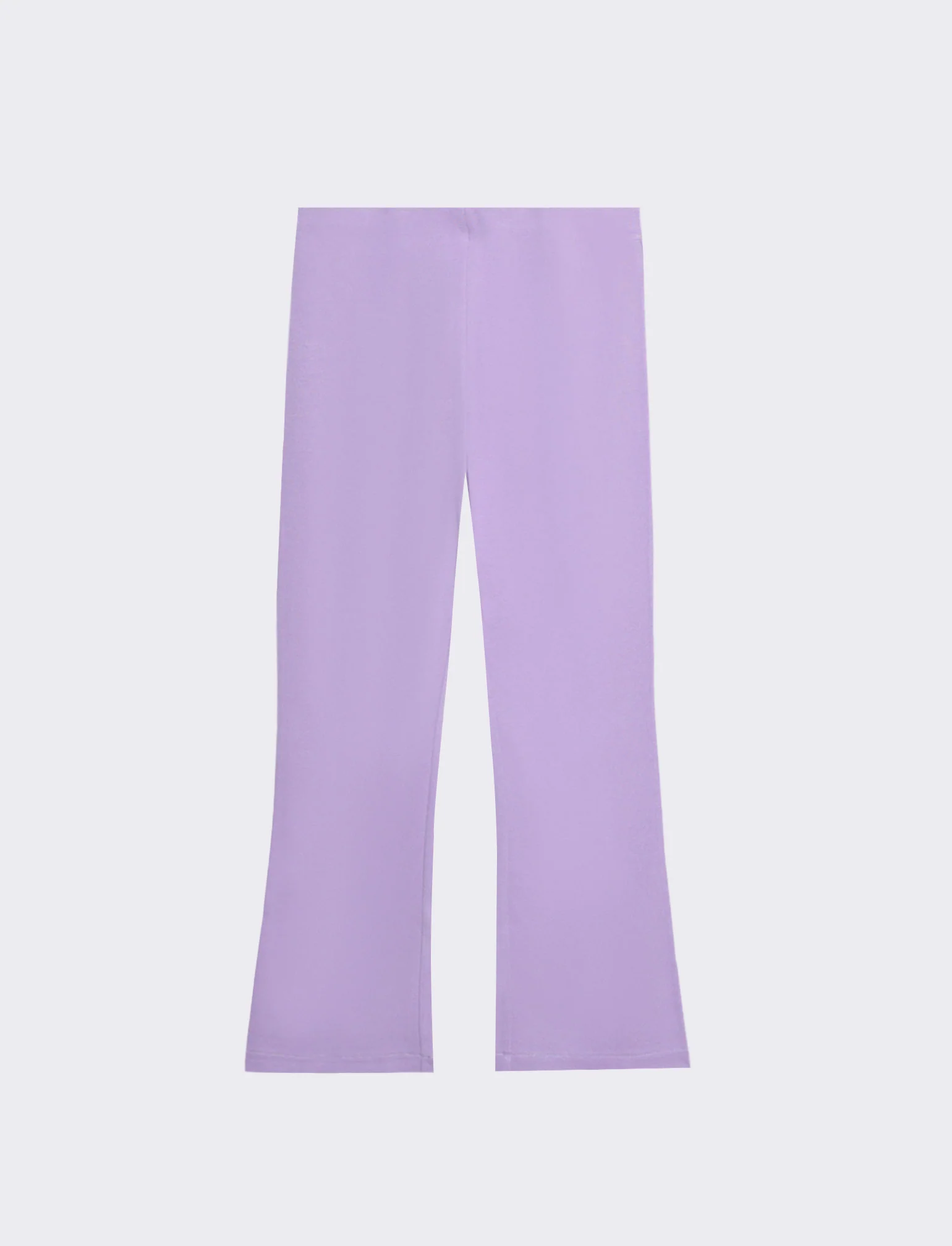 Leggings colorato in punto milano da bambina - Lilla - Image 2