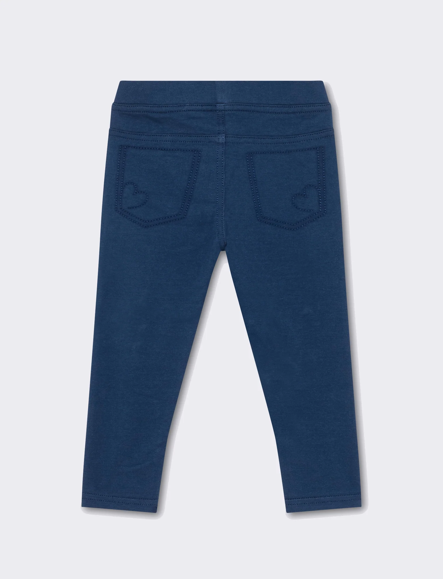 Leggings con cuciture a contrasto da neonata - DENIM SCURO
