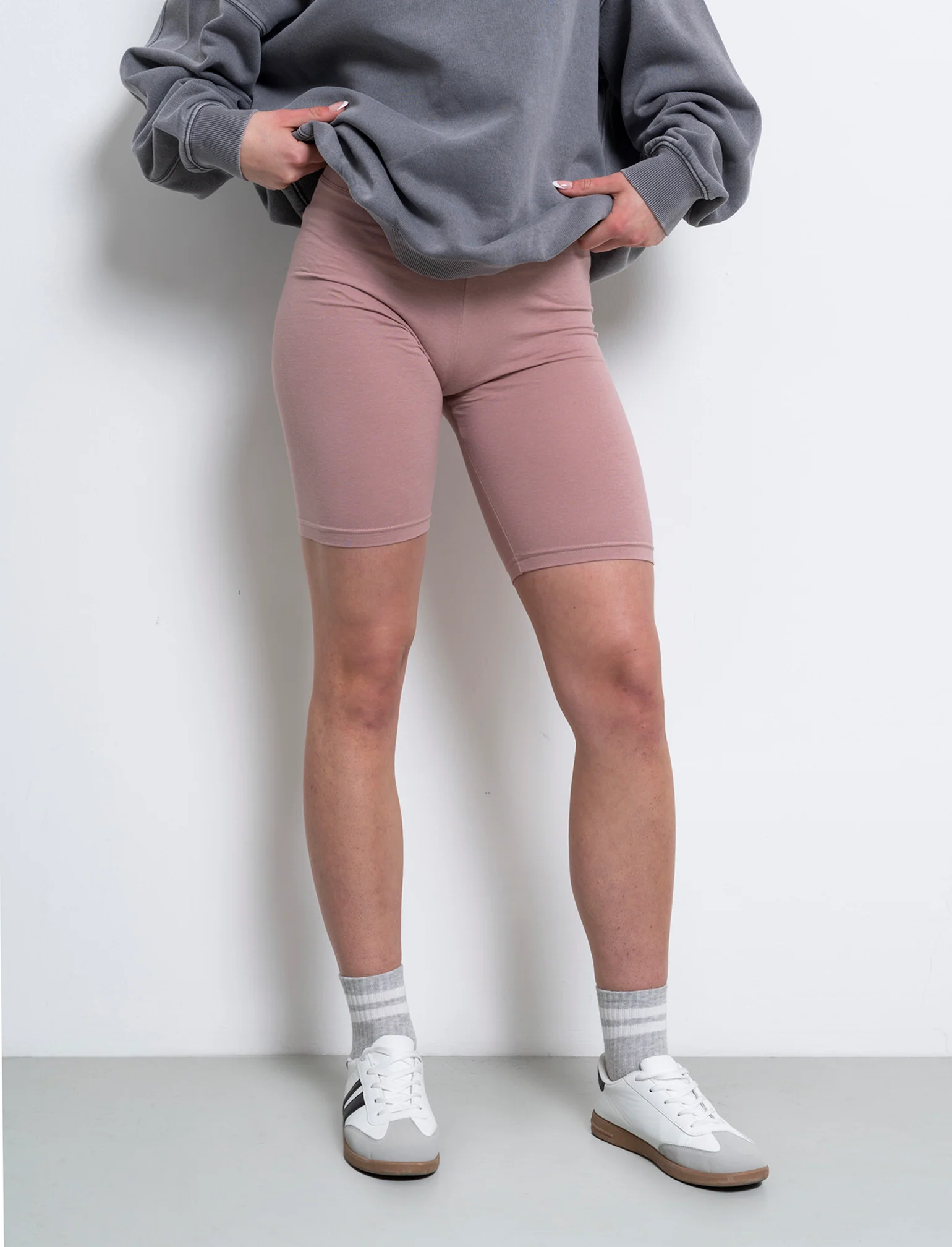Leggings corto basico da donna - Rosa antico - Image 2