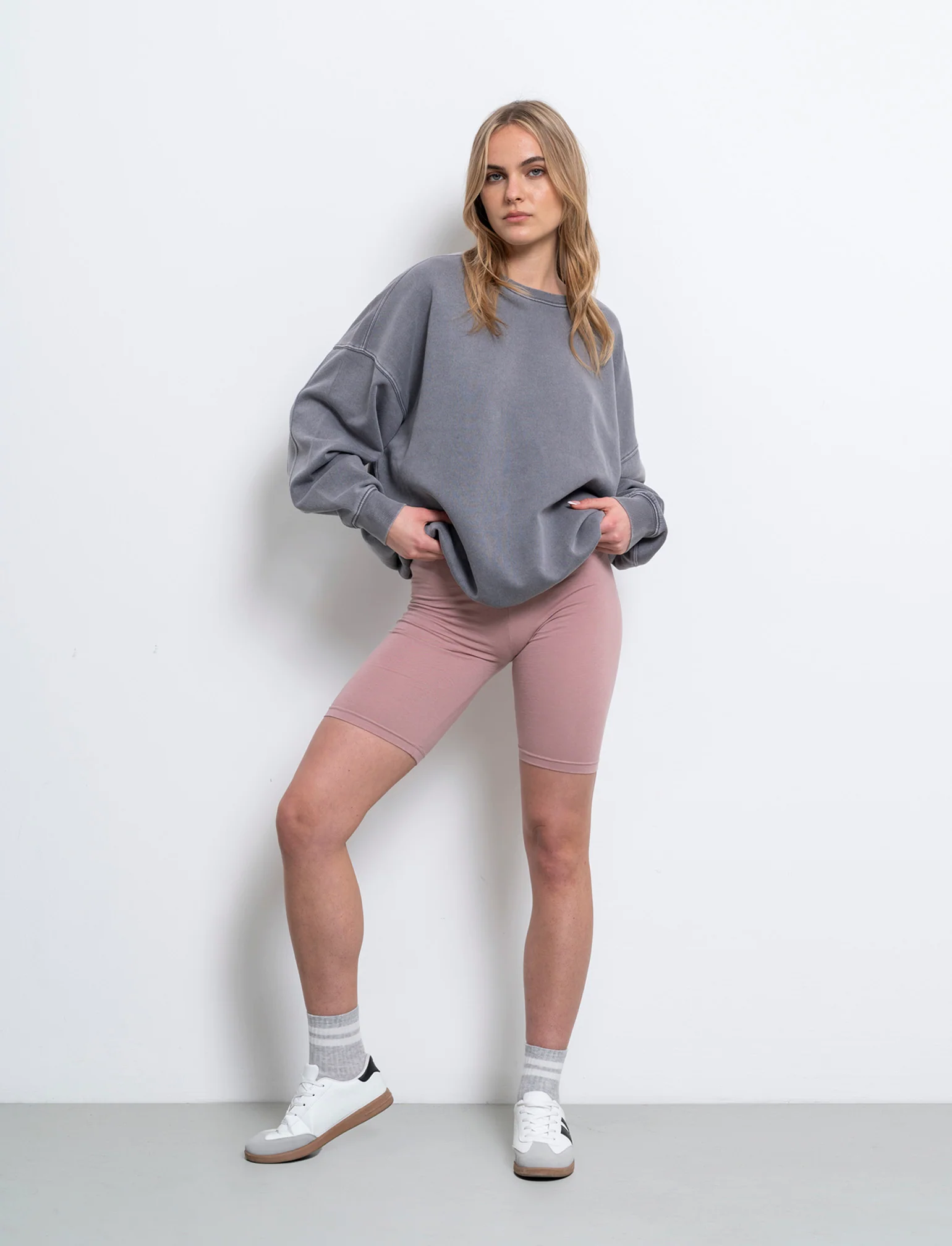 Leggings corto basico da donna - Rosa antico - Image 3
