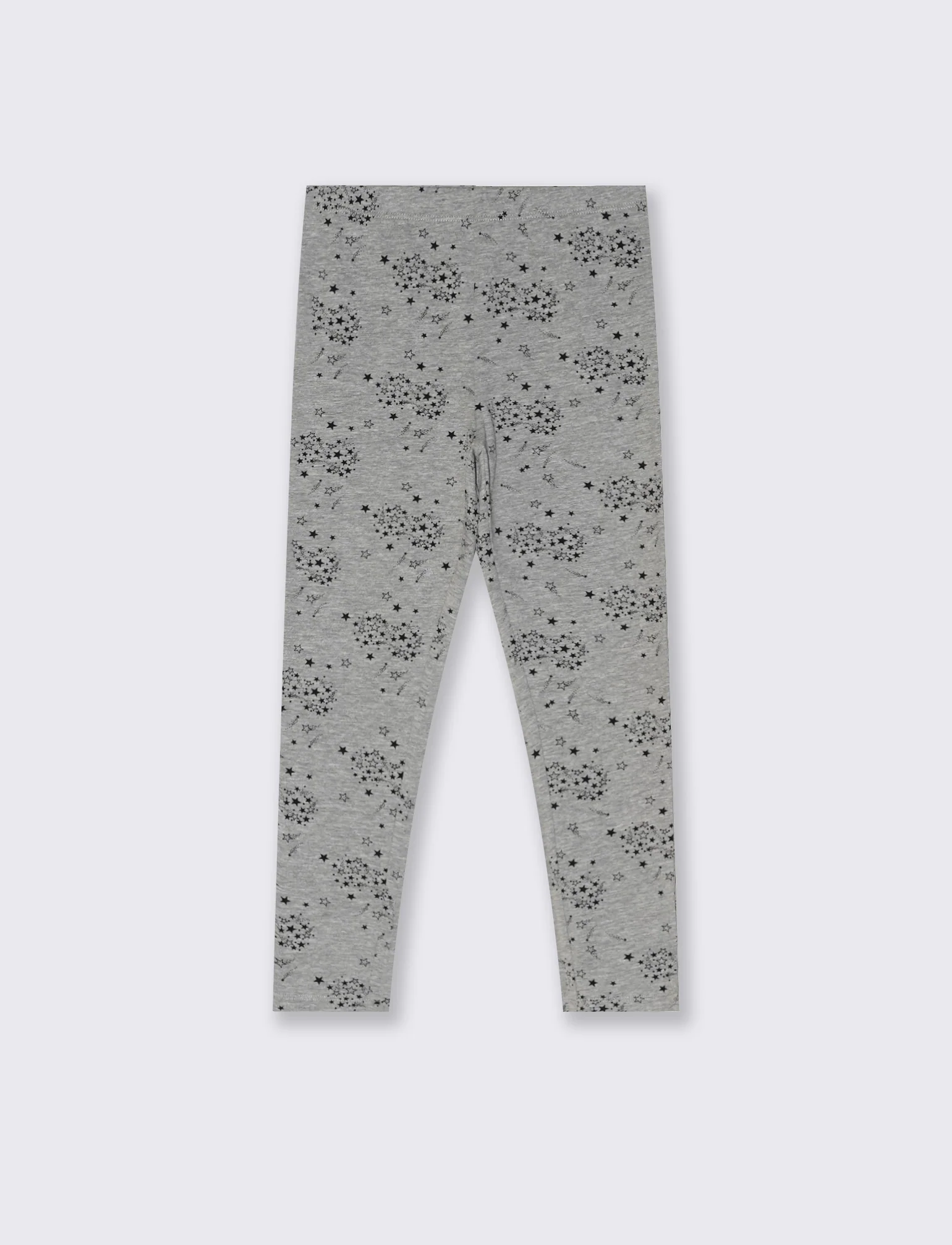 Leggings da bambina con fantasia estrosa - Grigio chiaro mel.