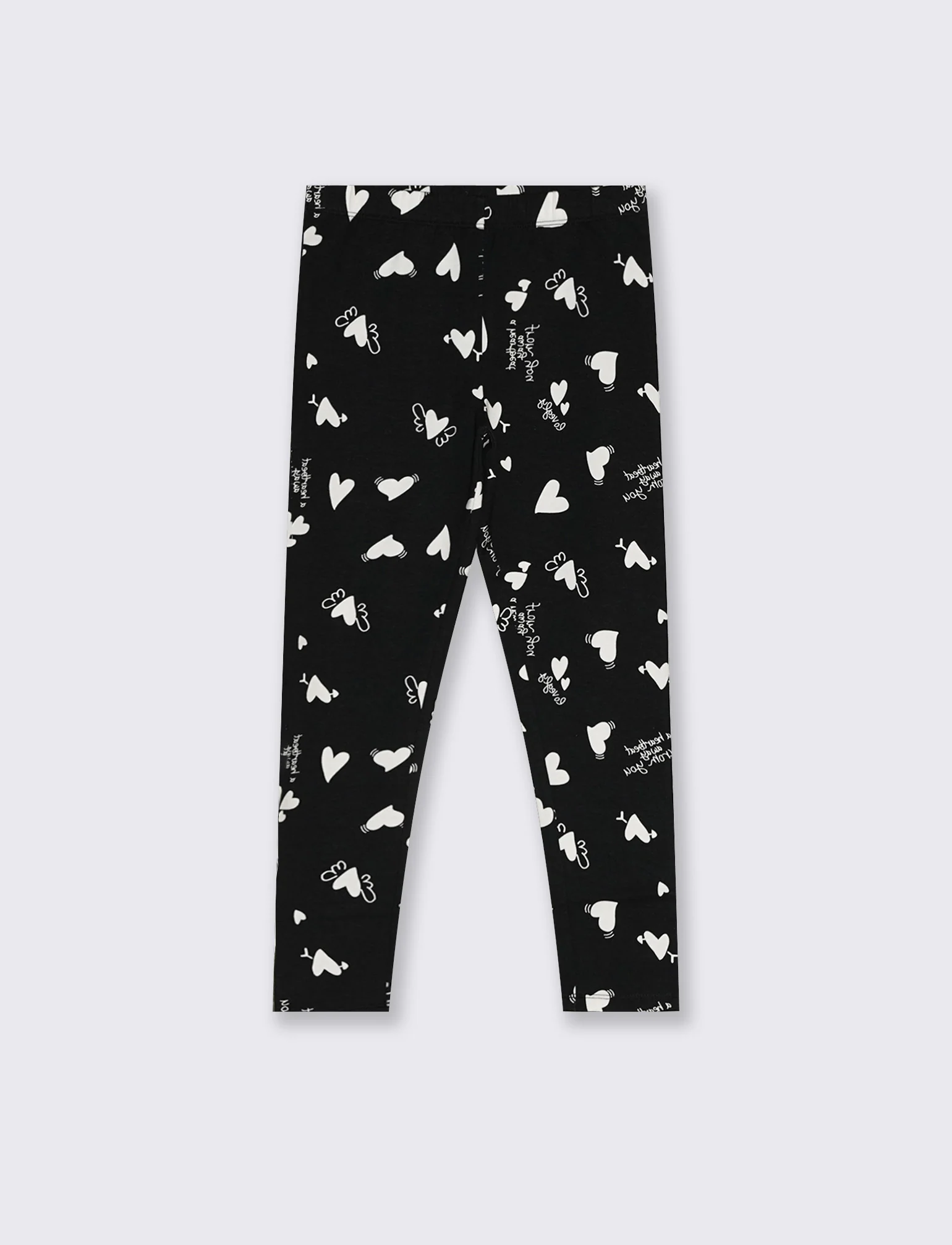 Leggings da bambina con fantasia estrosa - Nero - Image 2