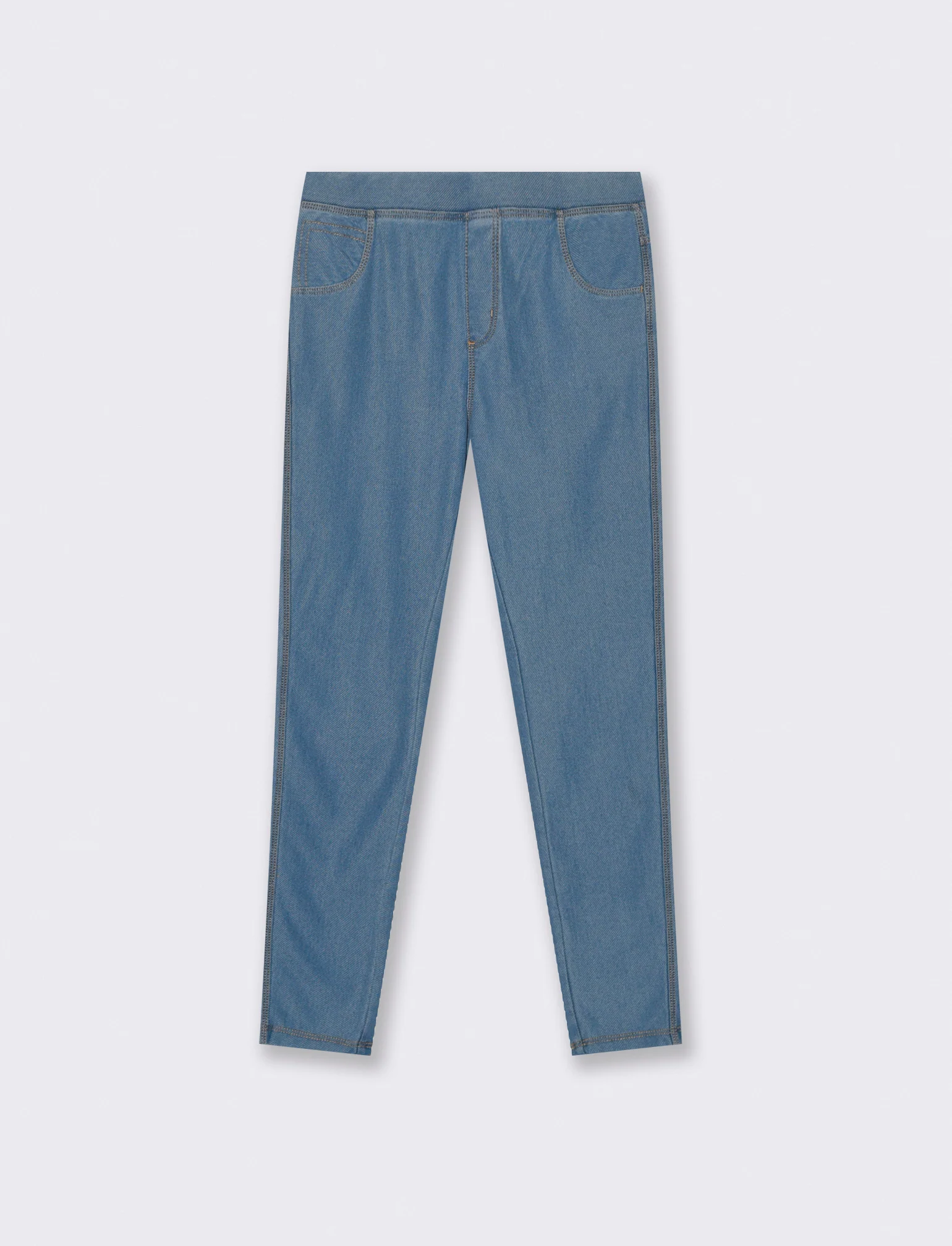 Leggings effetto denim - Denim chiaro - Image 2