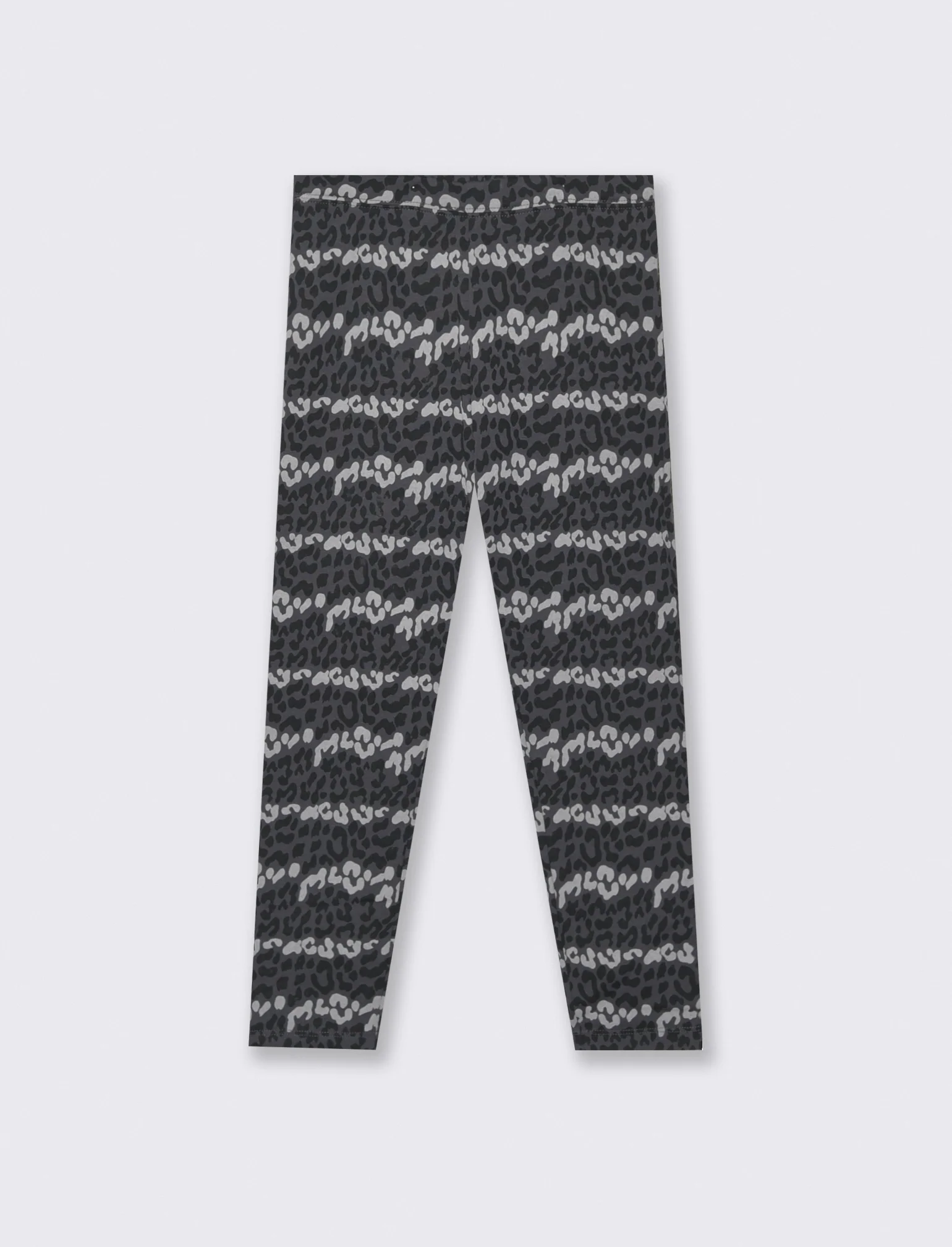Leggings garzato fantasia - Nero
