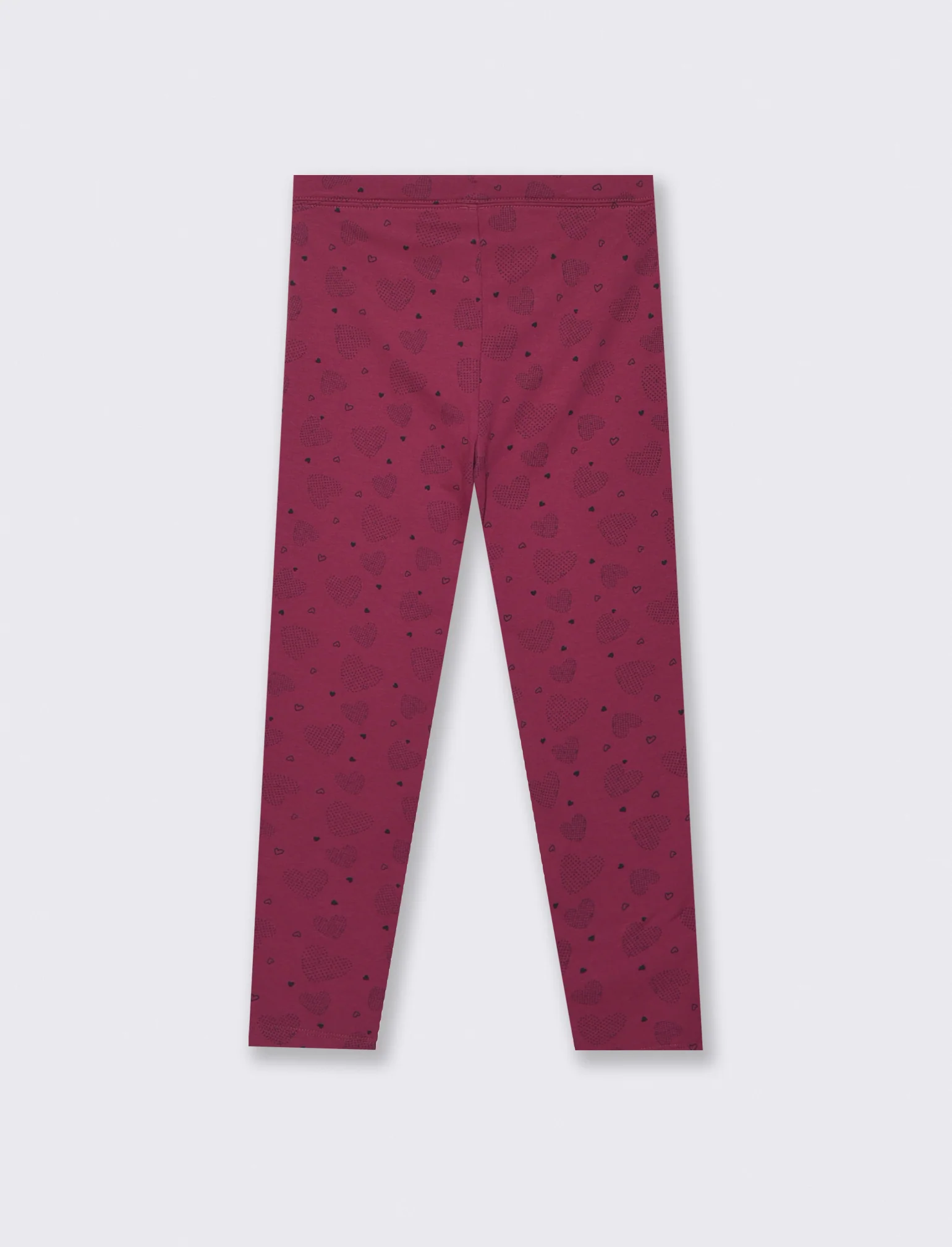 Leggings garzato fantasia - Rosso amarena - Image 2