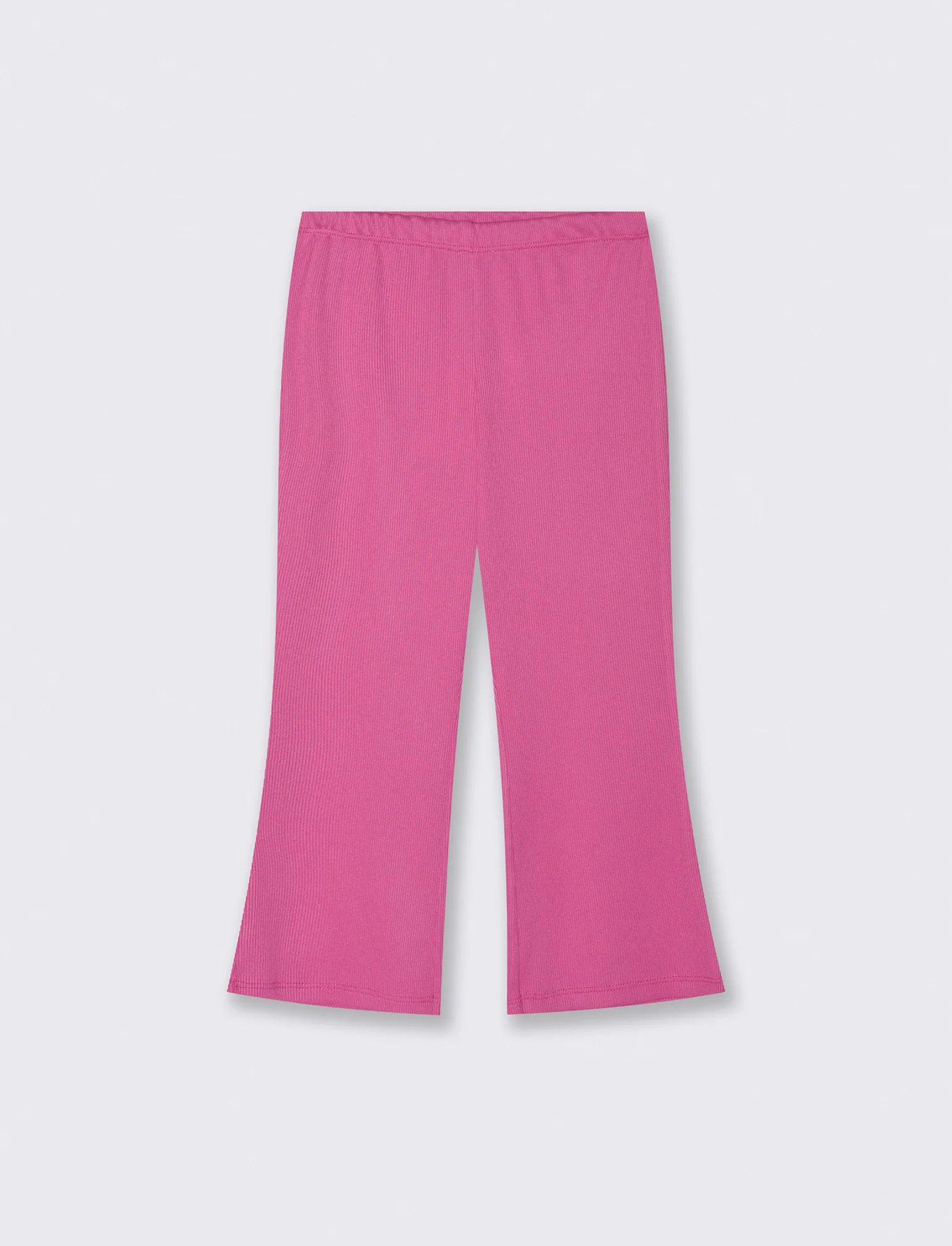 Leggings in costina modello flare. - Fuxia