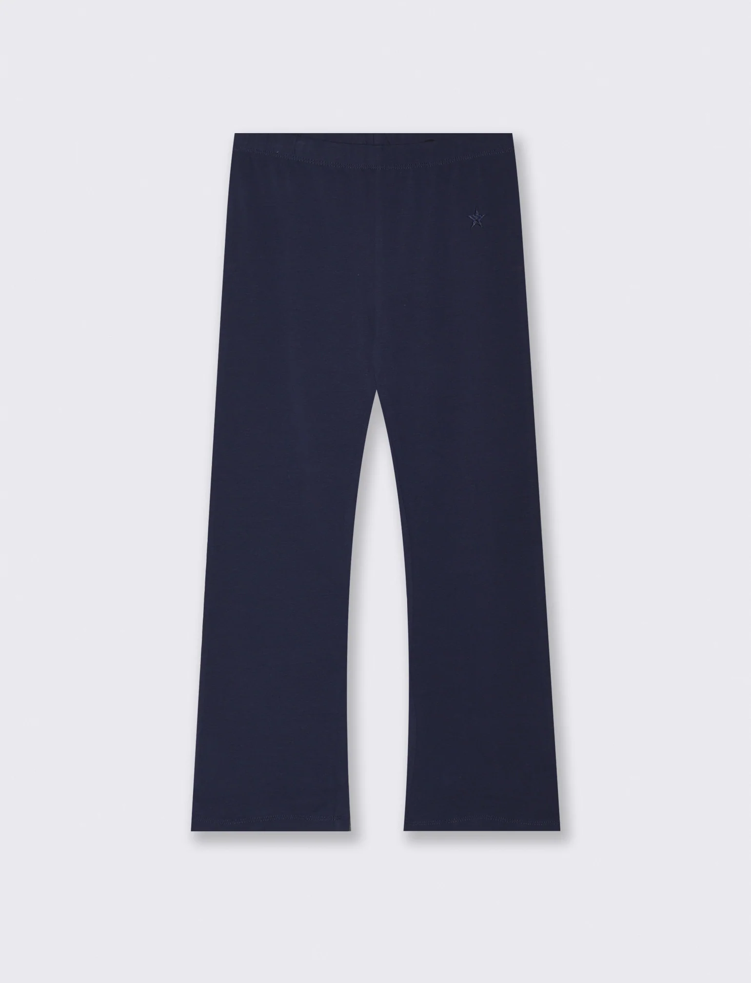 Leggings in cotone elasticizzato a zampa - Blu