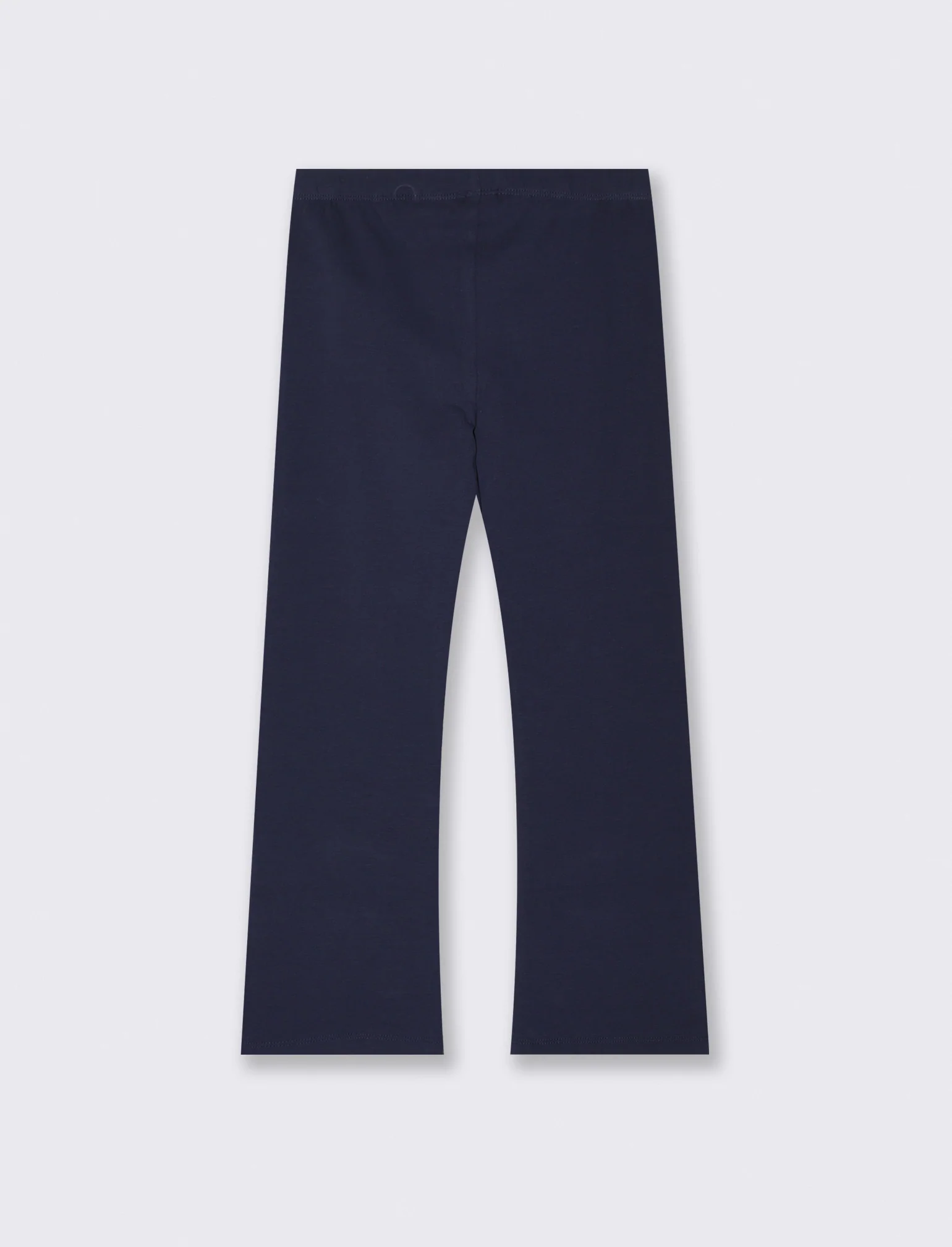 Leggings in cotone elasticizzato a zampa - Blu - Image 2
