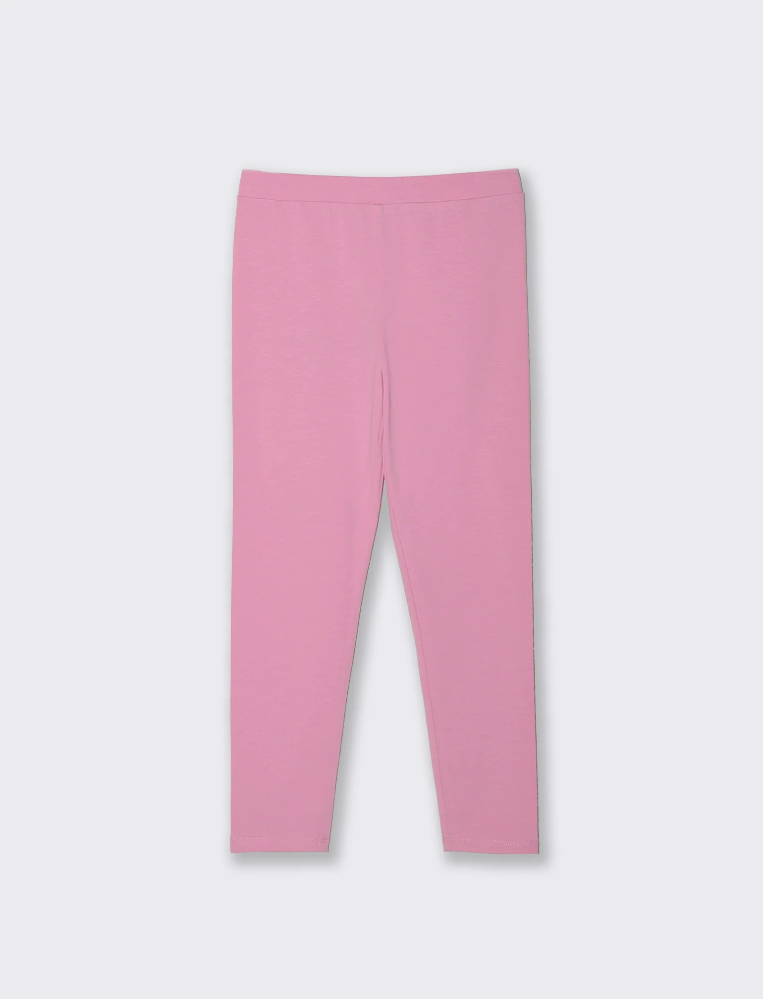Leggings in cotone elasticizzato per bambina - Rosa