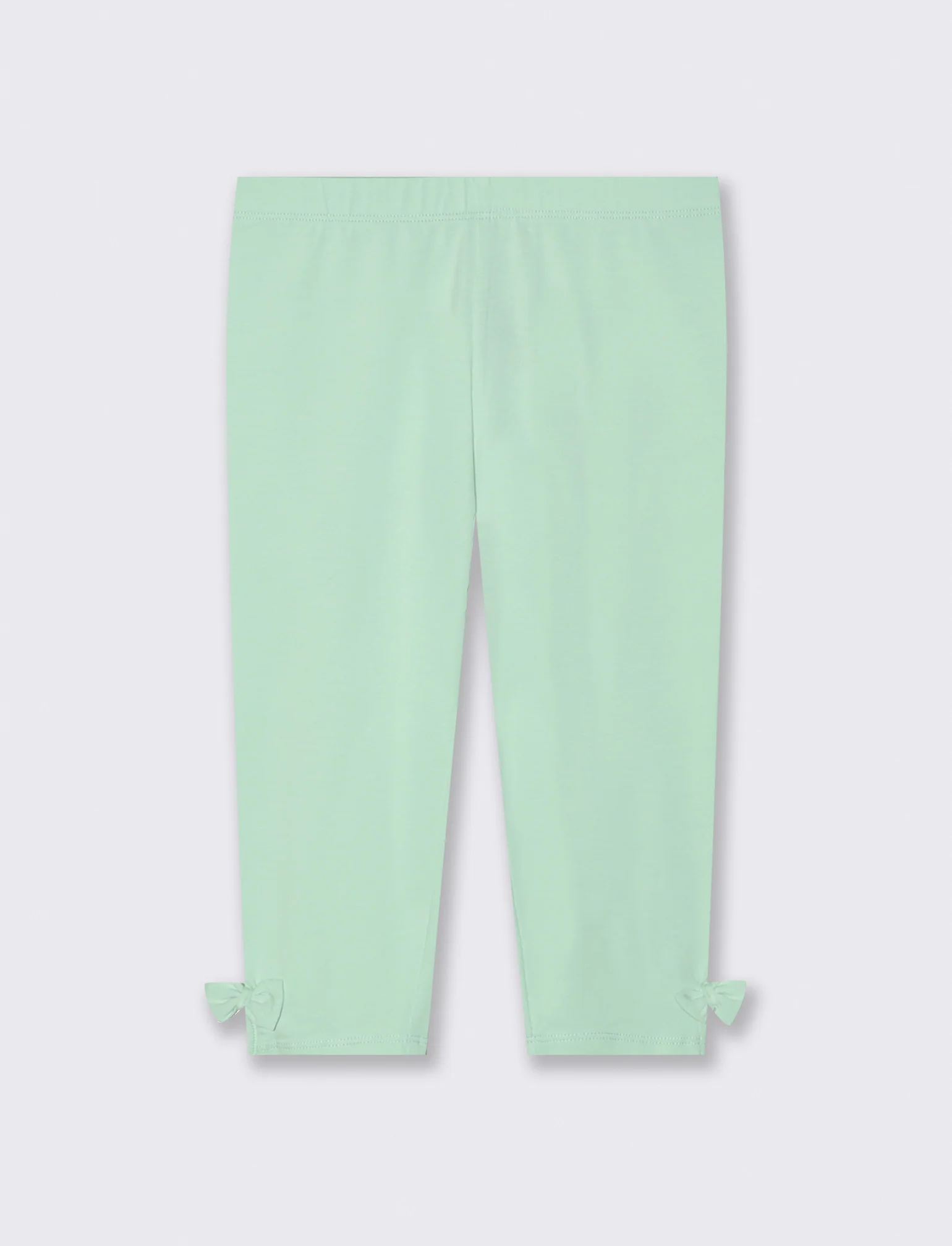 Leggings in cotone elastico per bambina - Verde acqua - Image 2