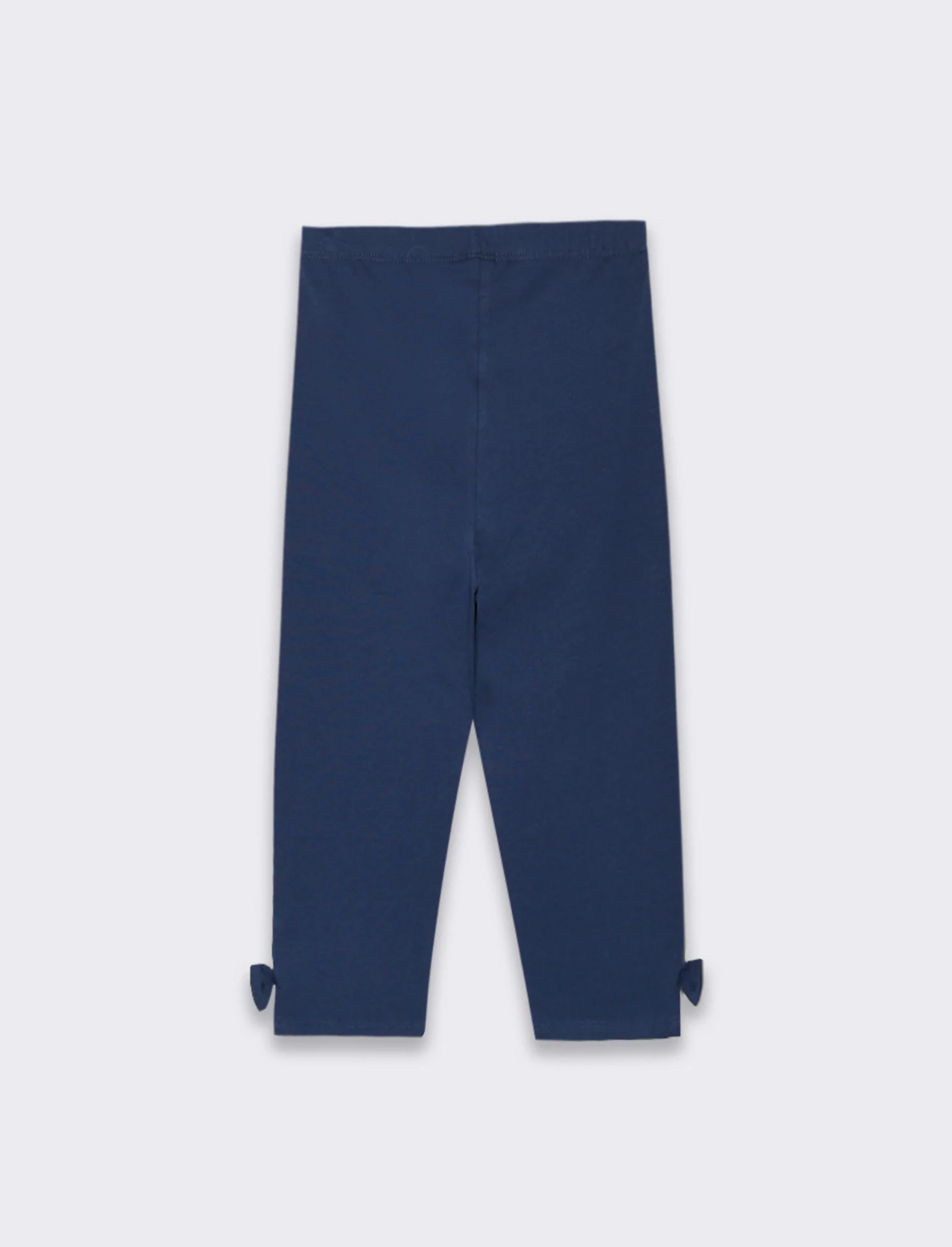 Leggings in cotone modello 3/4 da bambina - Blu - Image 2