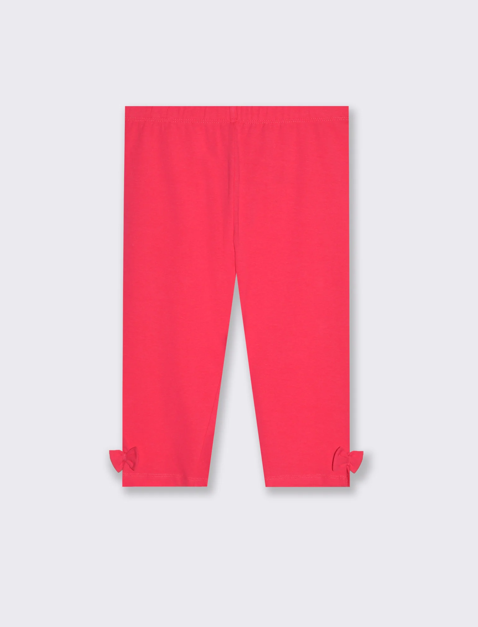 Leggings in cotone modello 3/4 da bambina - Rosa - Image 2