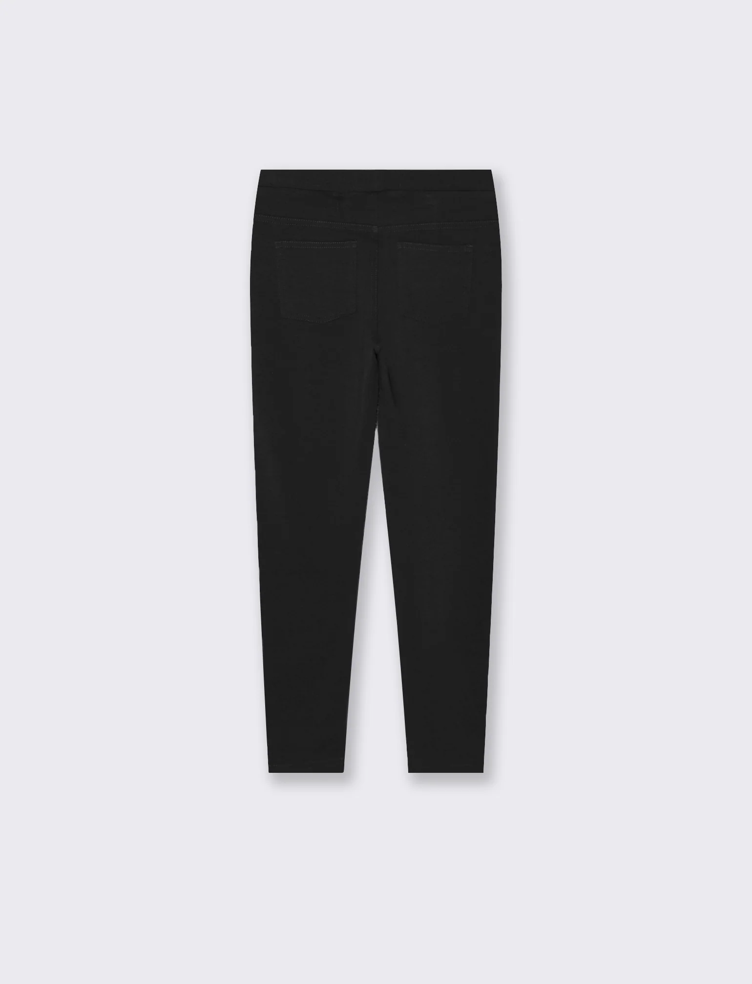 Leggings in felpa elastica. - Nero - Image 2