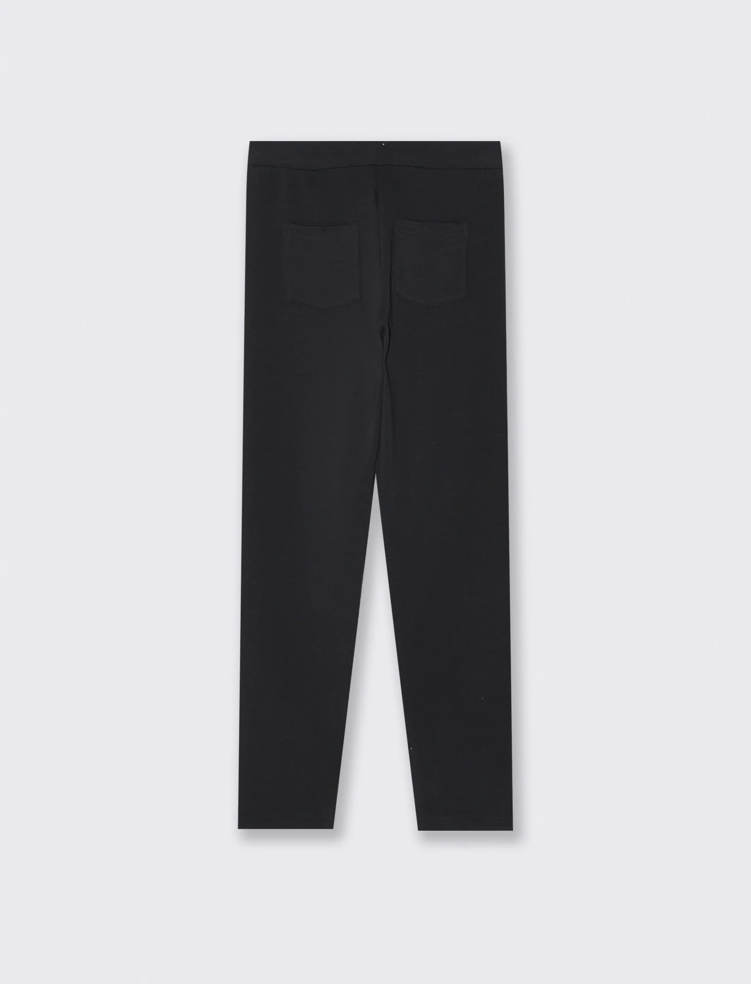 Leggings in interlock con borchie laterali - Nero - Image 2