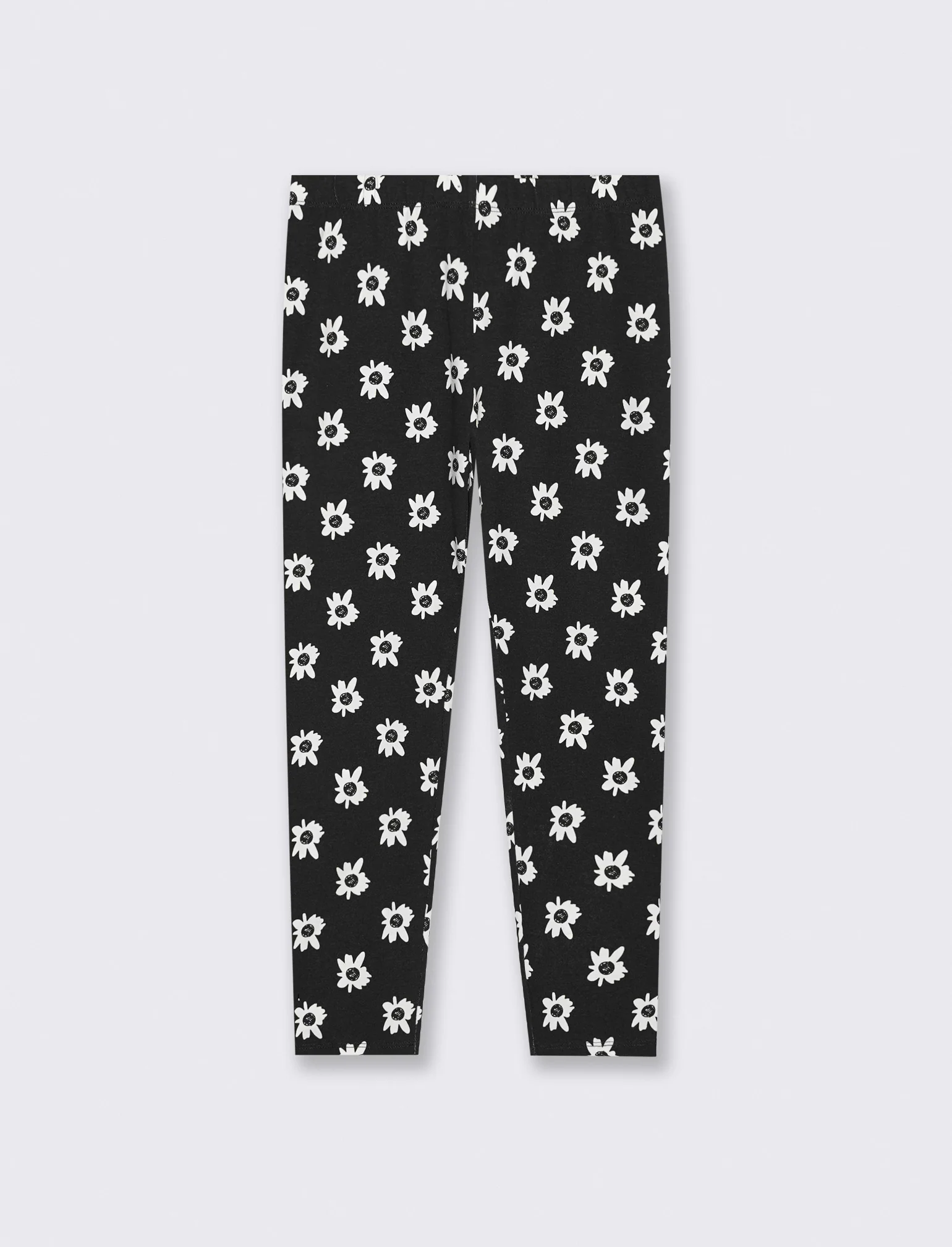 Leggings lunghi stampati per bambina - Nero - Image 2