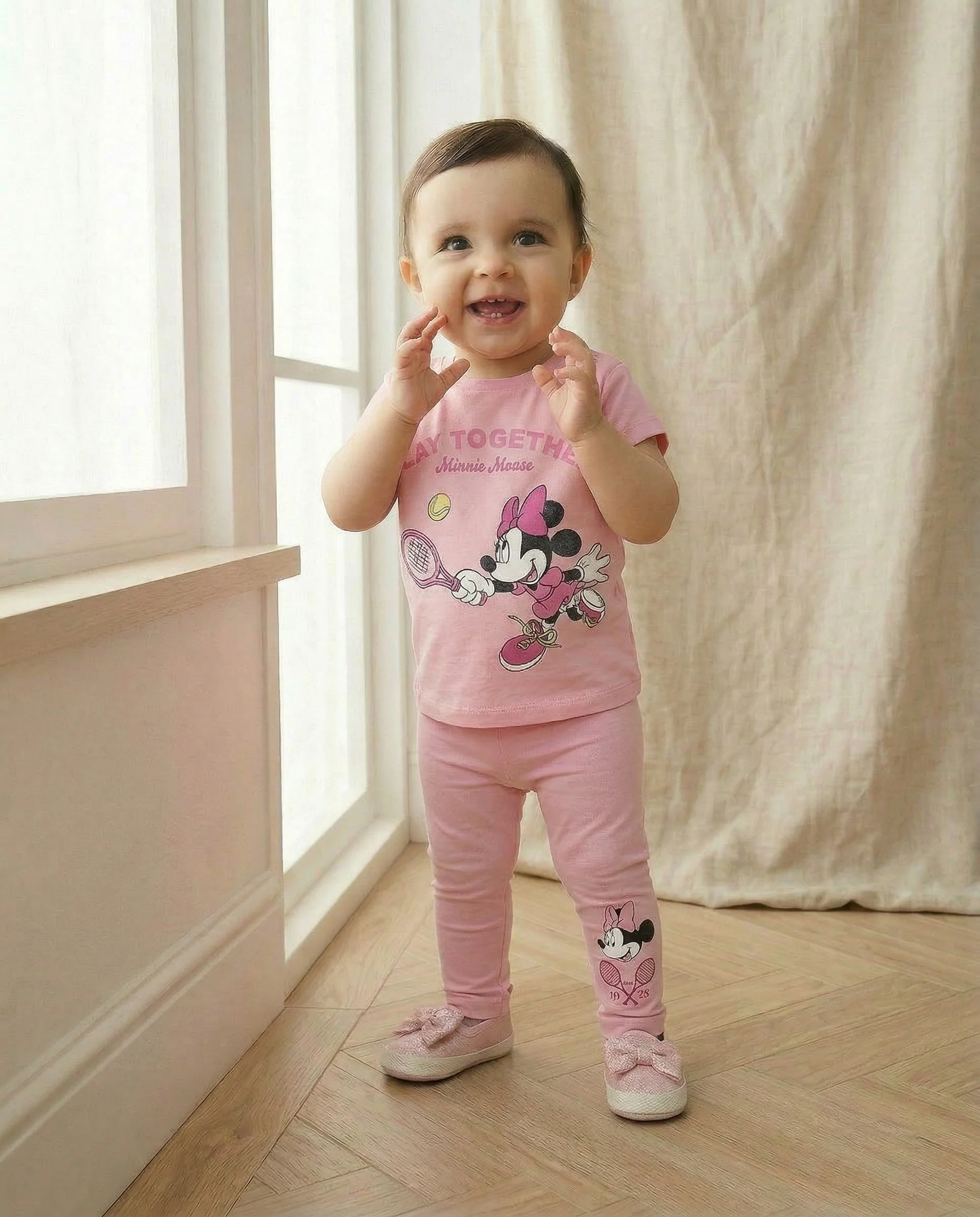 Leggings Minnie per look sportivi trendy - Rosa