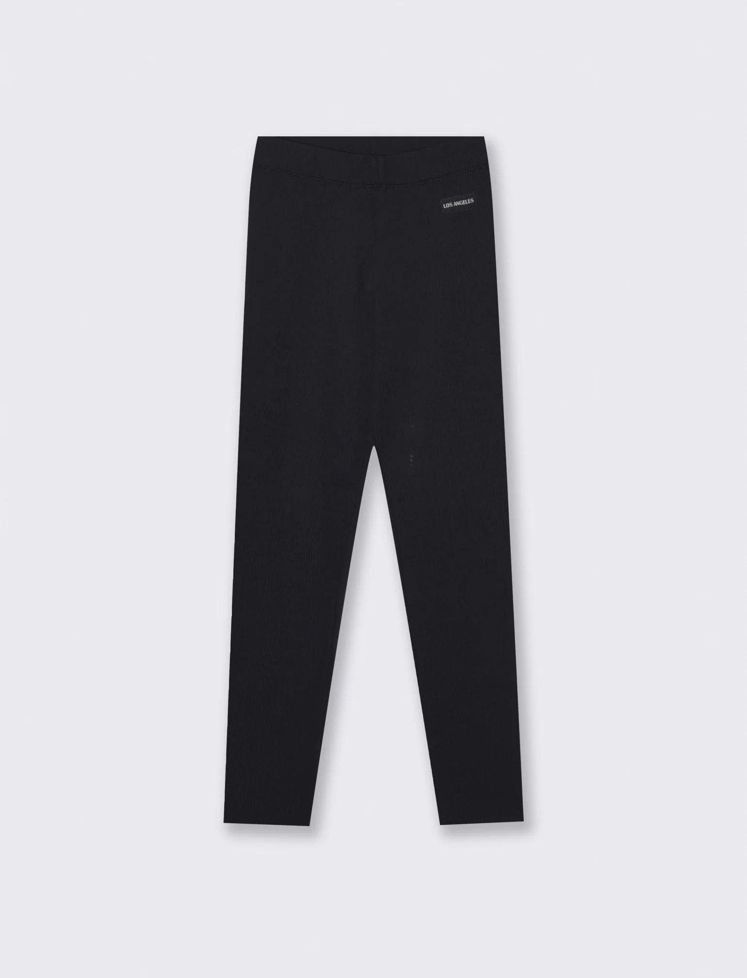 Leggings morbidi in costina elastica - Nero