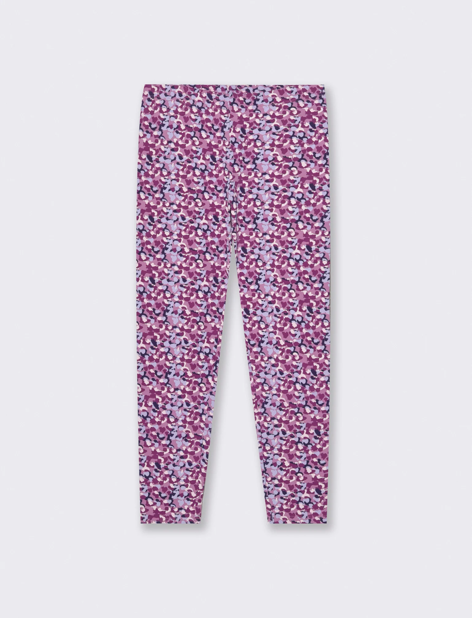 Leggings stampato in cotone elasticizzato. - Viola
