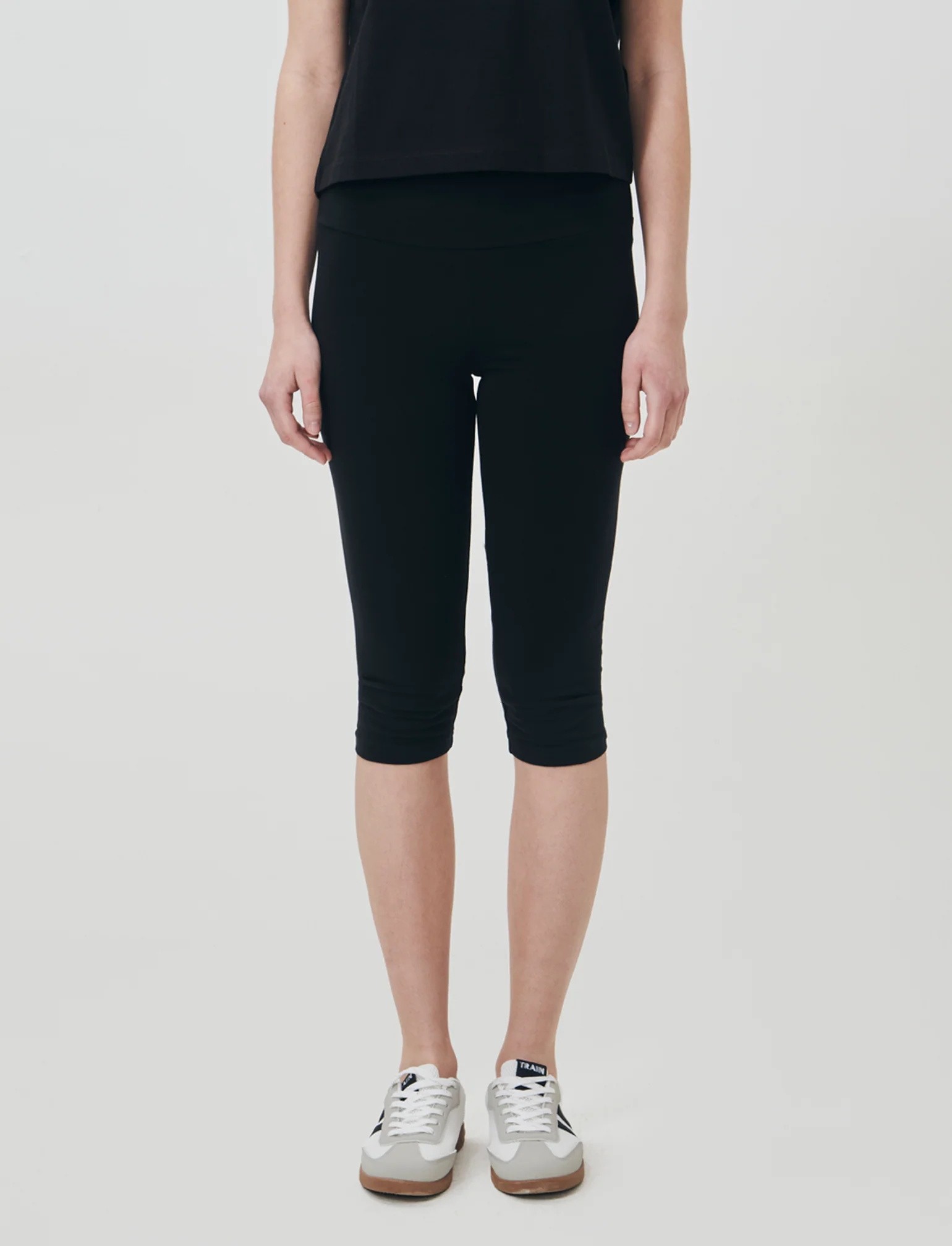 Leggings Vita Alta Pinocchietto - Nero - Image 3