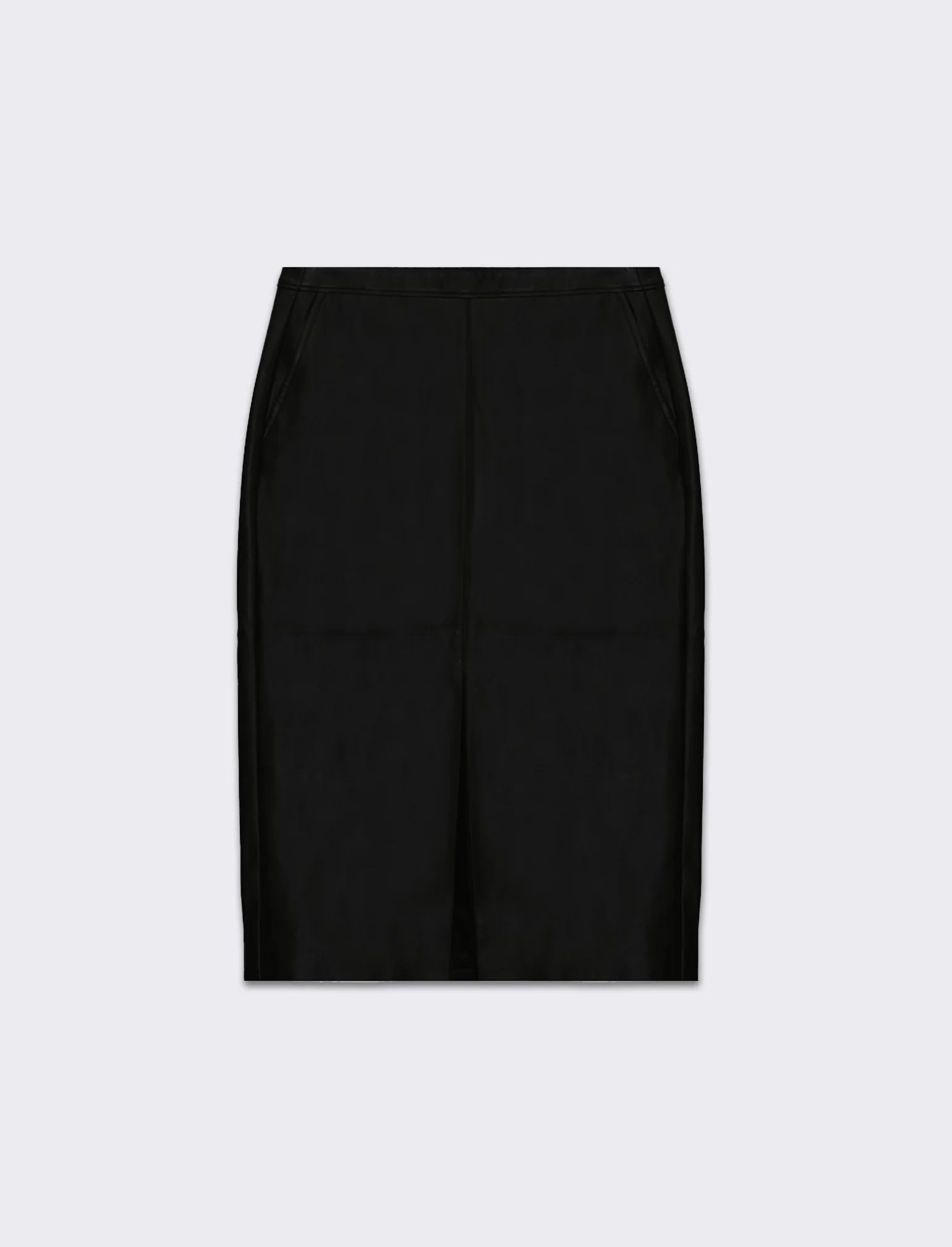 Longuette similpelle da donna - Nero
