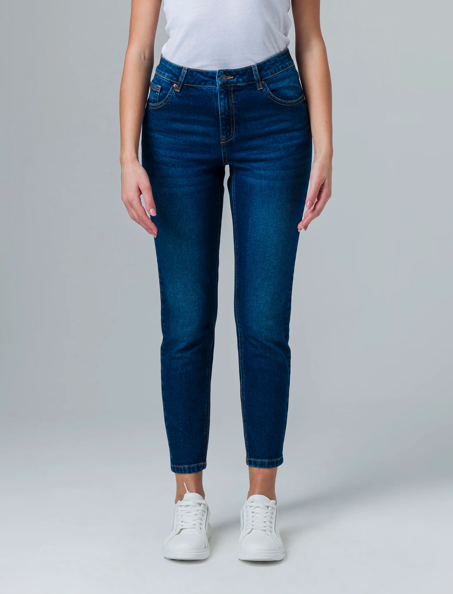 Low waist denim pants da donna - DENIM SCURO
