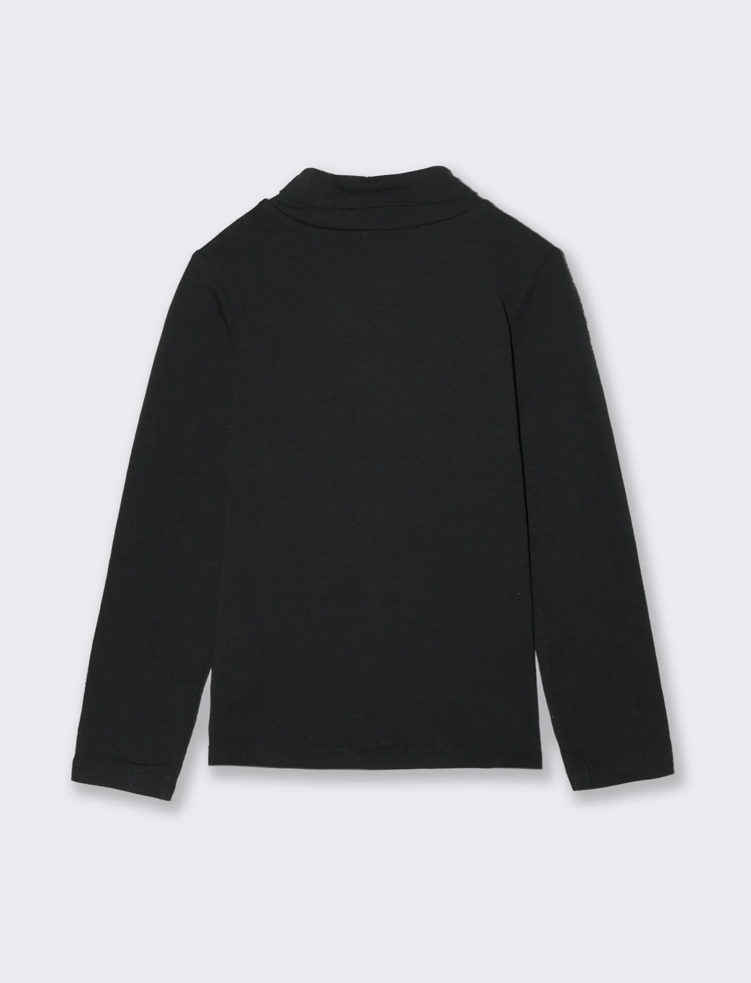 Lupetto in cotone elastico. - Nero - Image 2