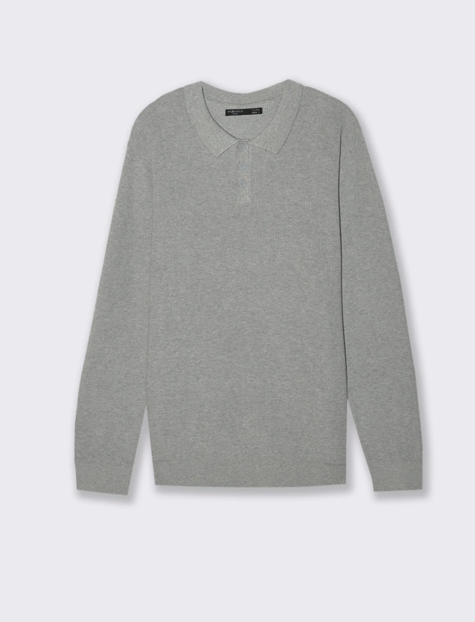 MAGLIA A COSTE MODELLO POLO - Grigio mel.