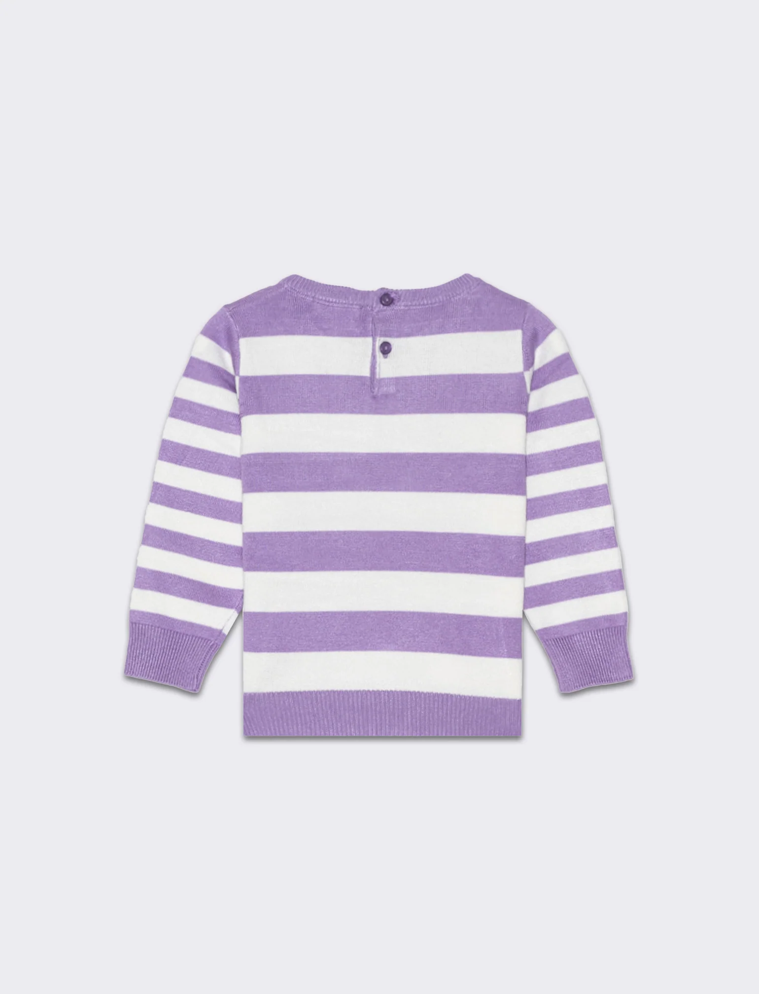 Maglia a righe da neonata - Lilla - Image 2