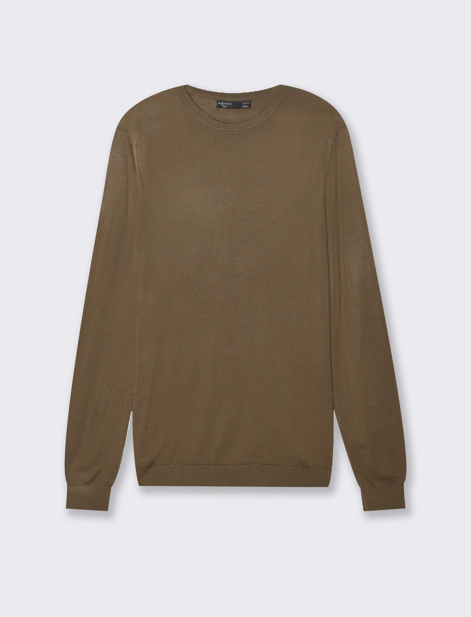 Maglia basic effetto cachemere da uomo - Grigio fango
