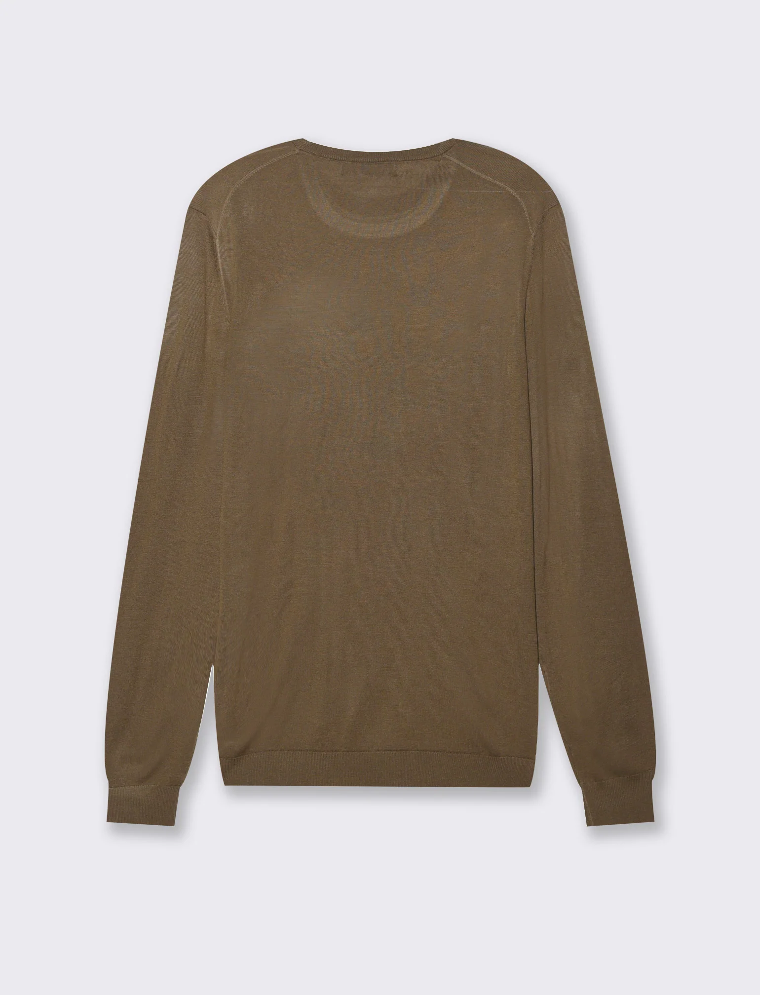 Maglia basic effetto cachemere da uomo - Grigio fango - Image 2