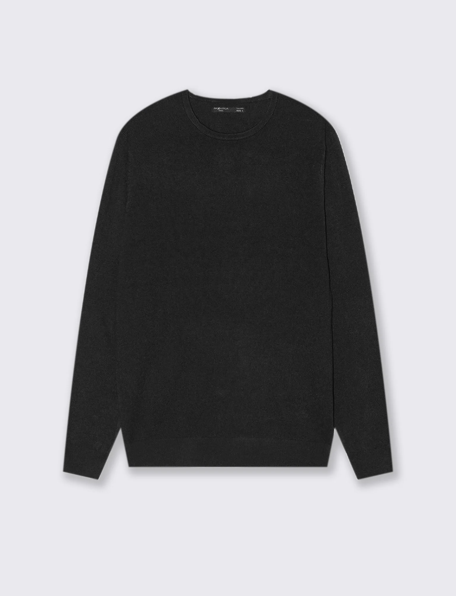 MAGLIA BASIC GIROCOLLO - Nero
