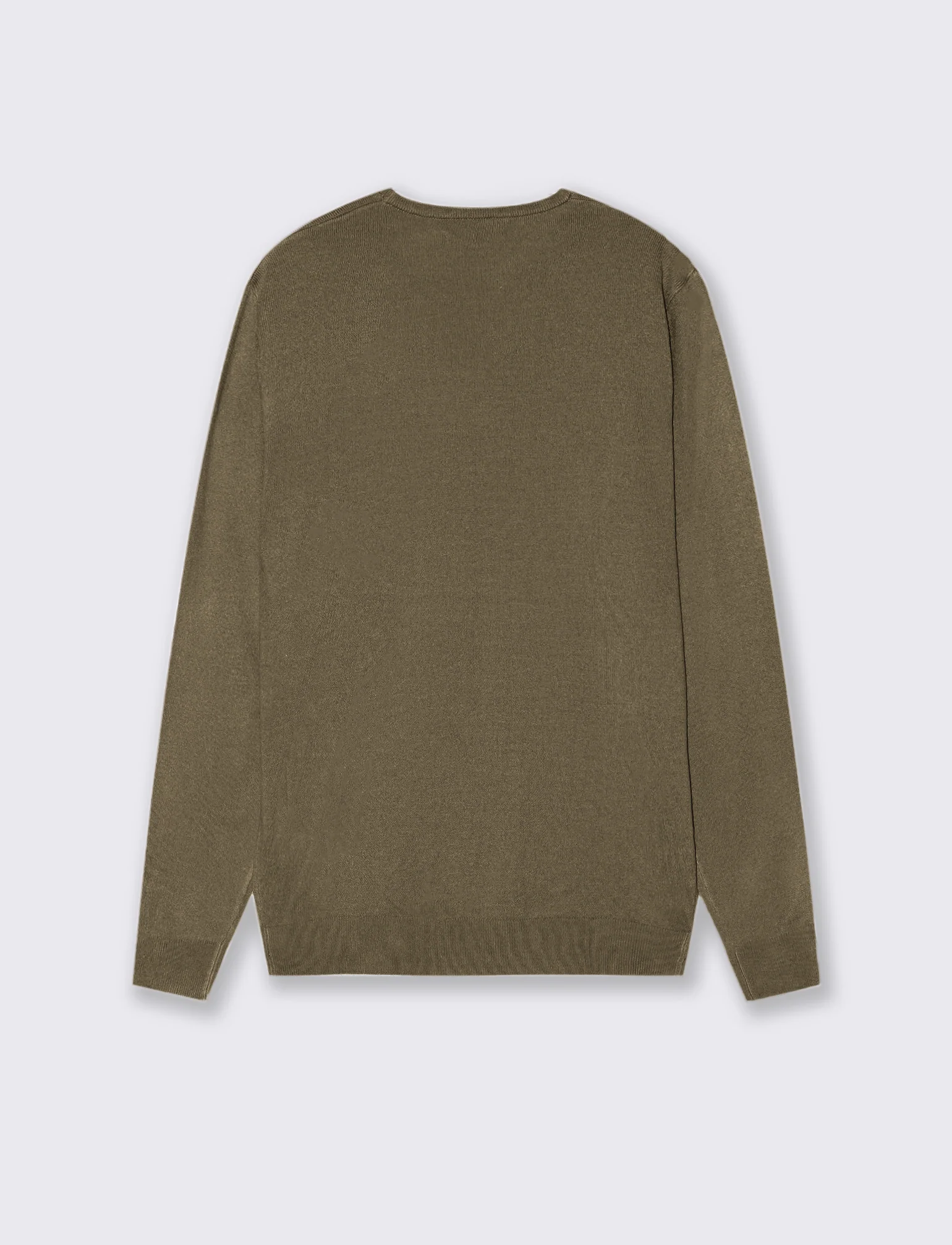 MAGLIA BASIC GIROCOLLO - Verde oliva - Image 2