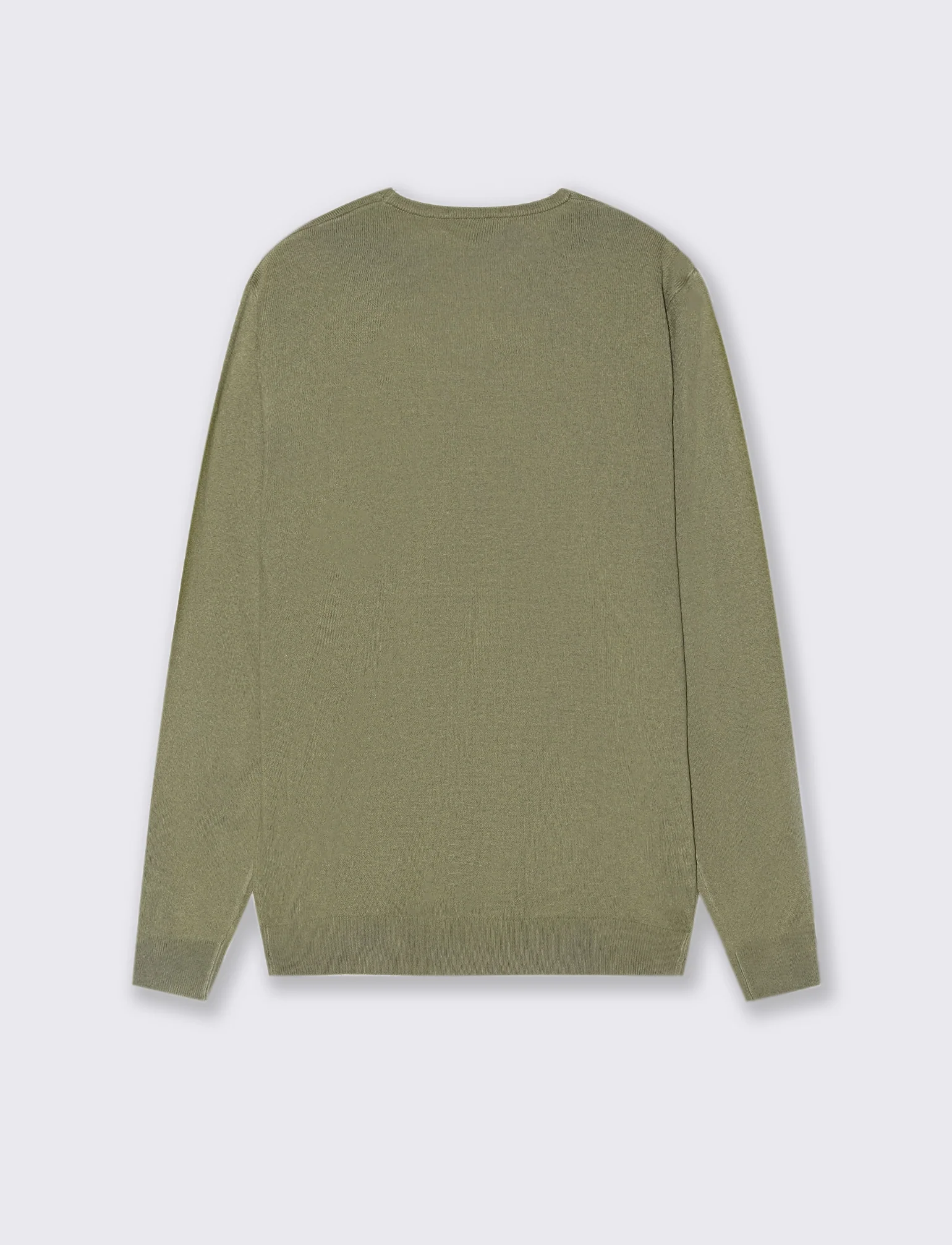 MAGLIA BASIC GIROCOLLO - Verde salvia - Image 2