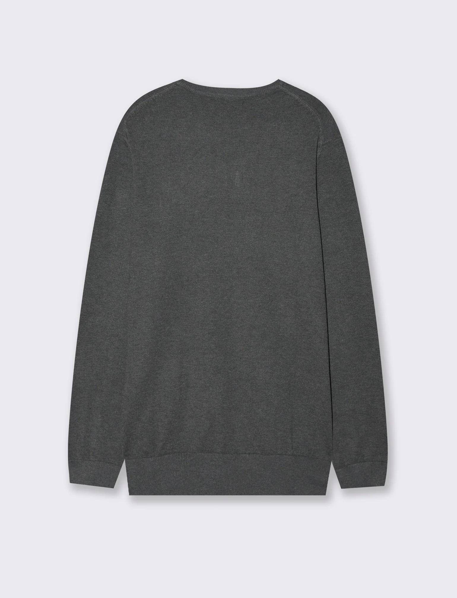 MAGLIA BASIC IN FILATO COMFORT - Antracite melange - Image 3